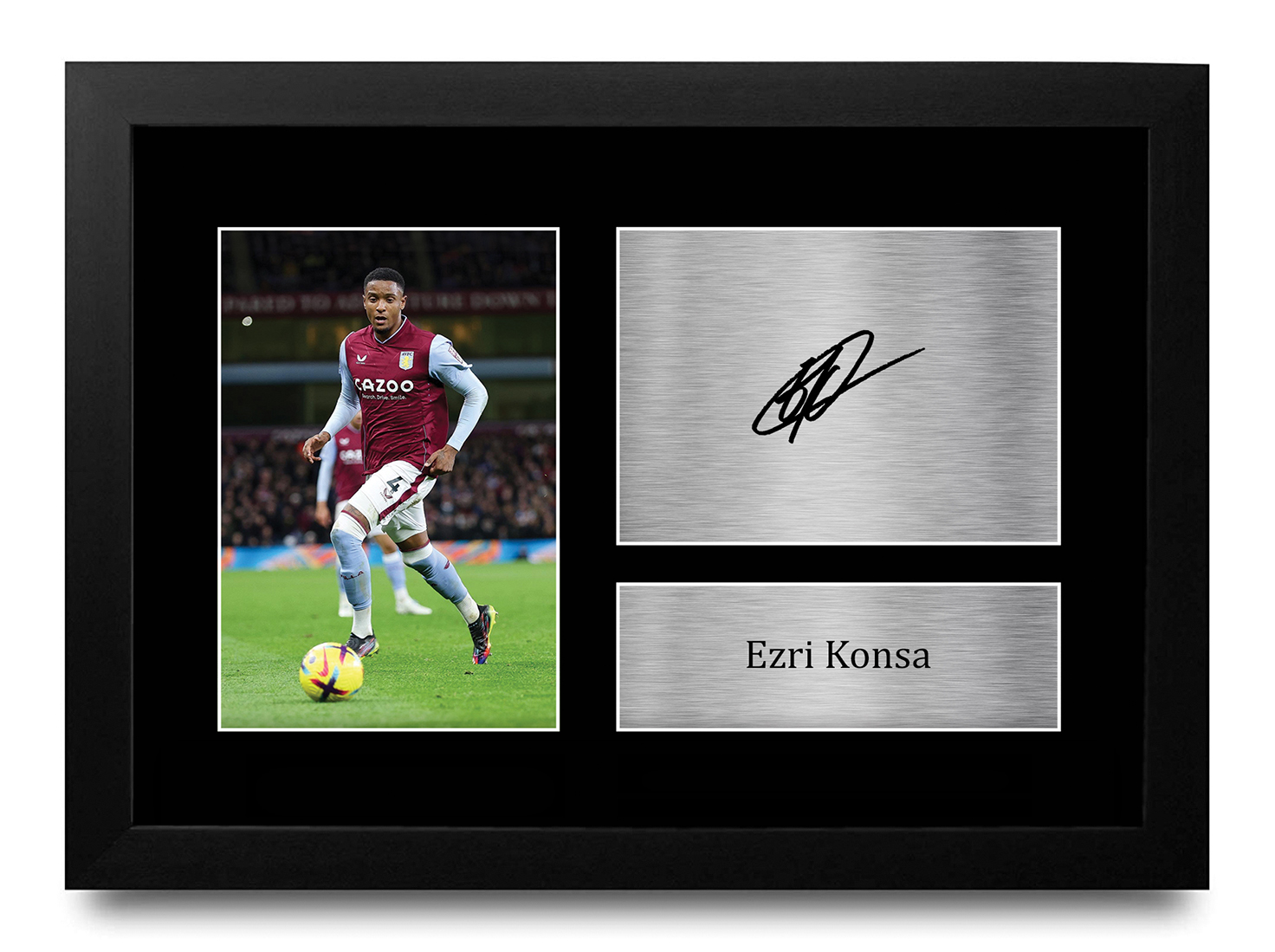 Ezri Konsa Aston Villa gerahmtes gedrucktes Autogrammbild für Fußballfans - Bild 2 von 17