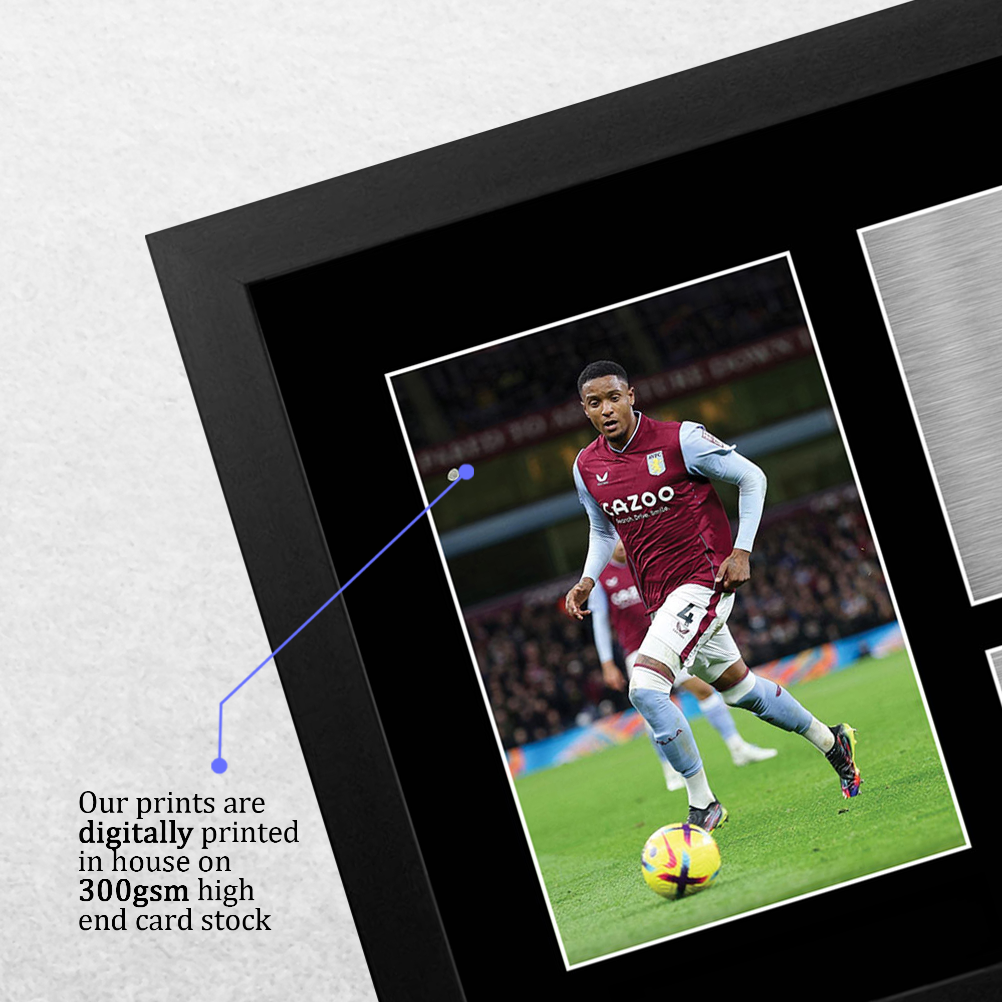 Ezri Konsa Aston Villa gerahmtes gedrucktes Autogrammbild für Fußballfans - Bild 5 von 17