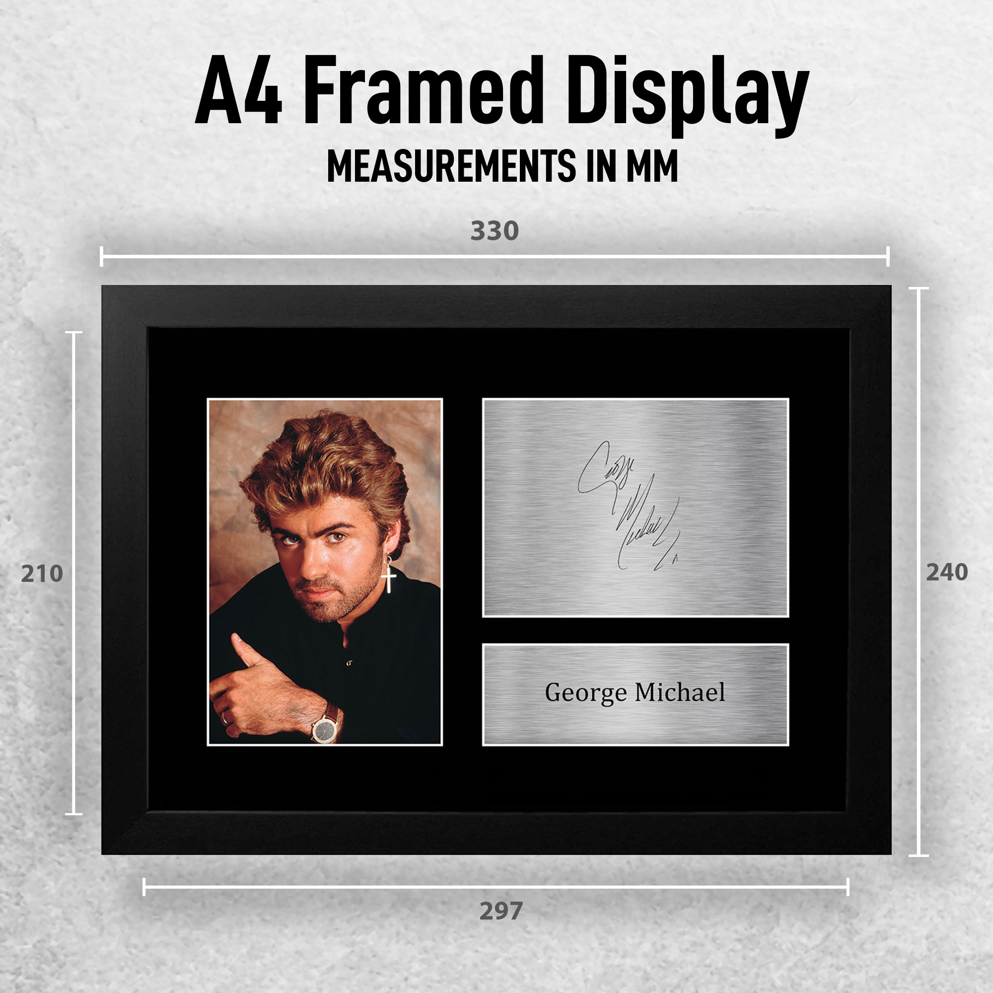 George Michael Signed Pre Printed Autograph A4 Photo Gift For a Pop Fan - Bild 11 von 31