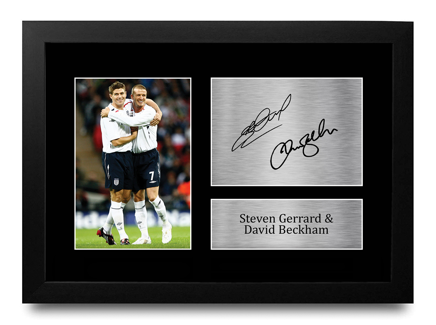Steven Gerrard David Beckham England Signed Autograph Photo Memorabilia ...
