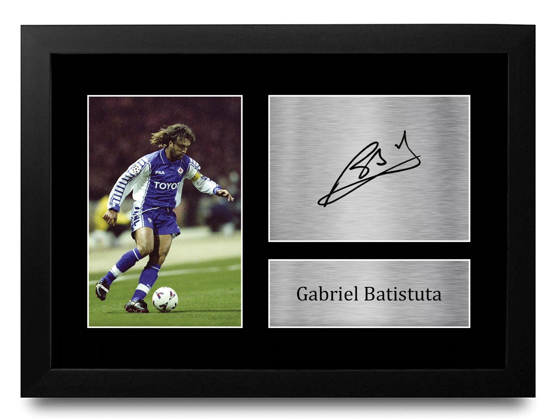 Gabriel Batistuta Signed Autograph A4 Photo Print Football