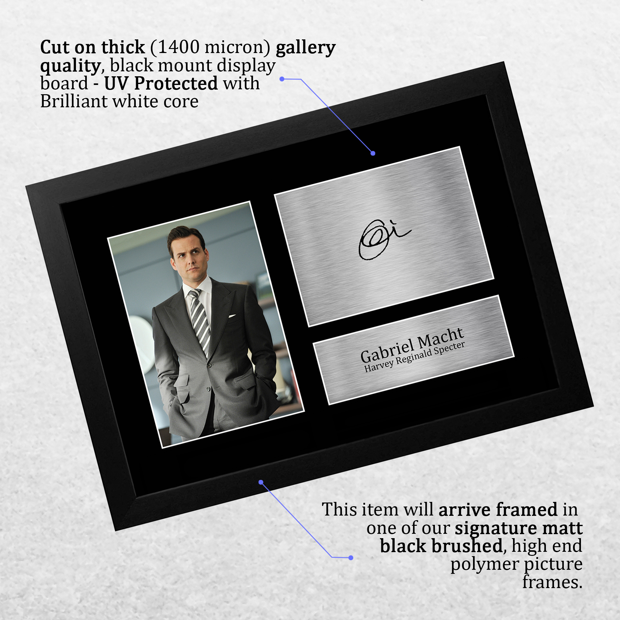 Gabriel Macht Suits Cool Gift Idea Printed Framed Autograph Picture for TV Fans - Bild 4 von 24