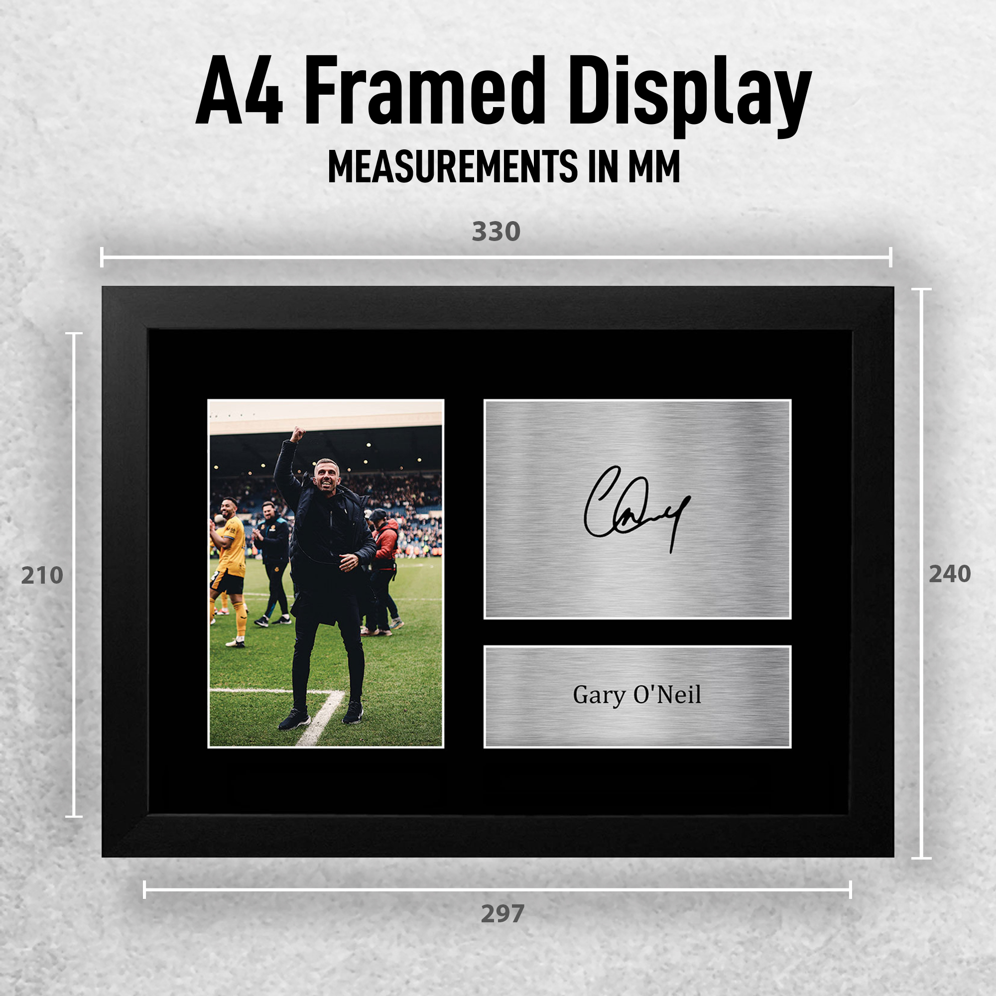 Imagen autografiada impresa de Gary O'Neil Wolverhampton Wanderers para fanáticos del fútbol americano - Imagen 3 de 17