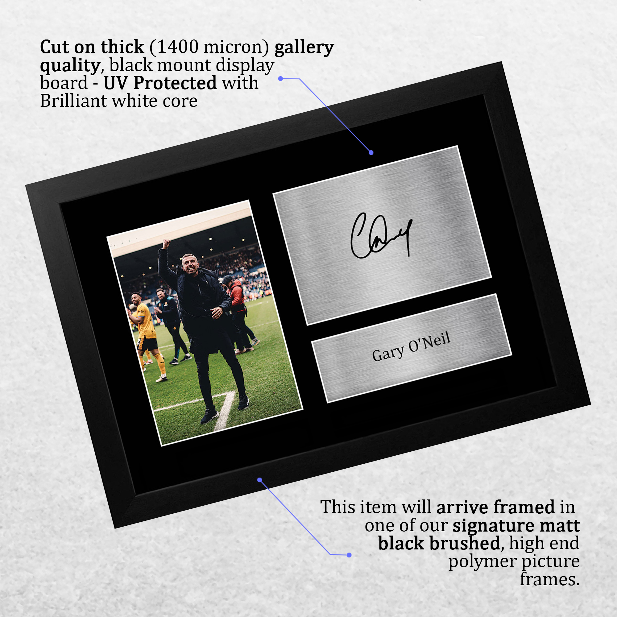 Imagen autografiada impresa de Gary O'Neil Wolverhampton Wanderers para fanáticos del fútbol americano - Imagen 4 de 17