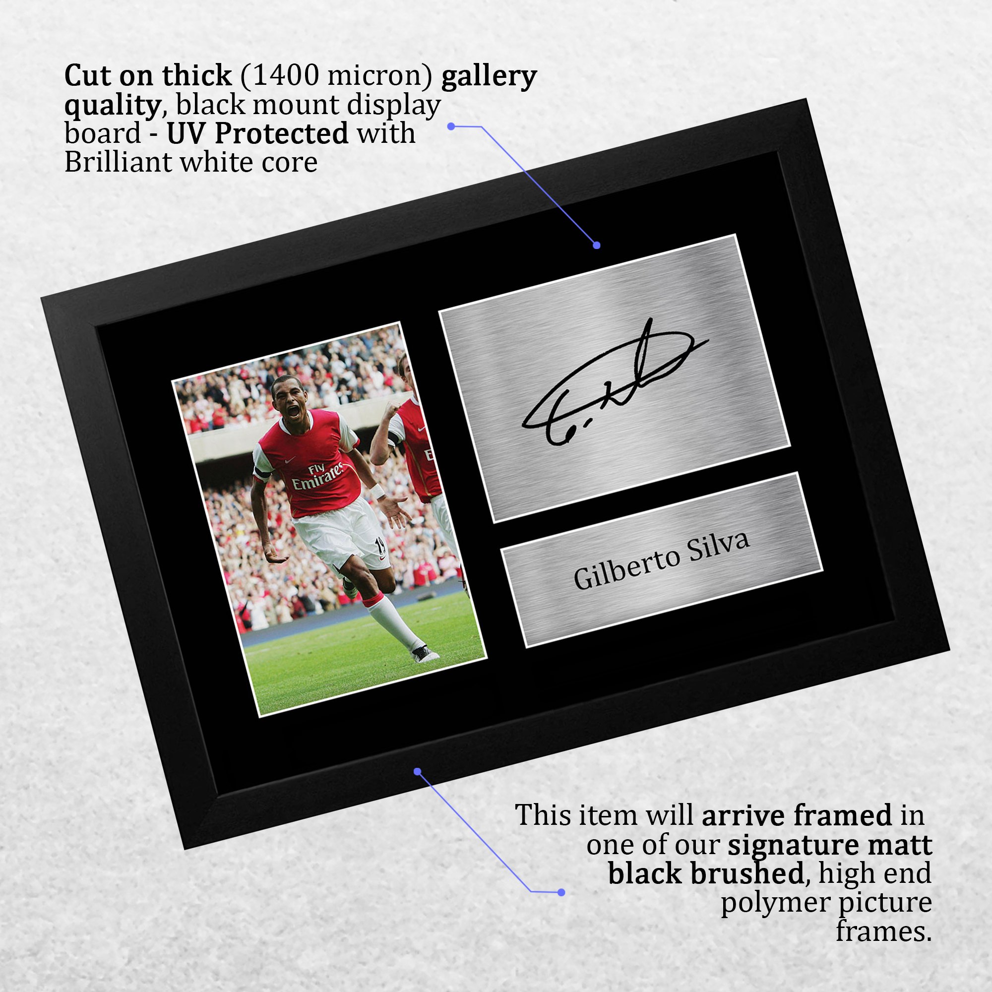 Gilberto Silva Ideas de Regalo Autógrafo Impreso Imagen A4 para Aficionados al Fútbol - Imagen 4 de 17
