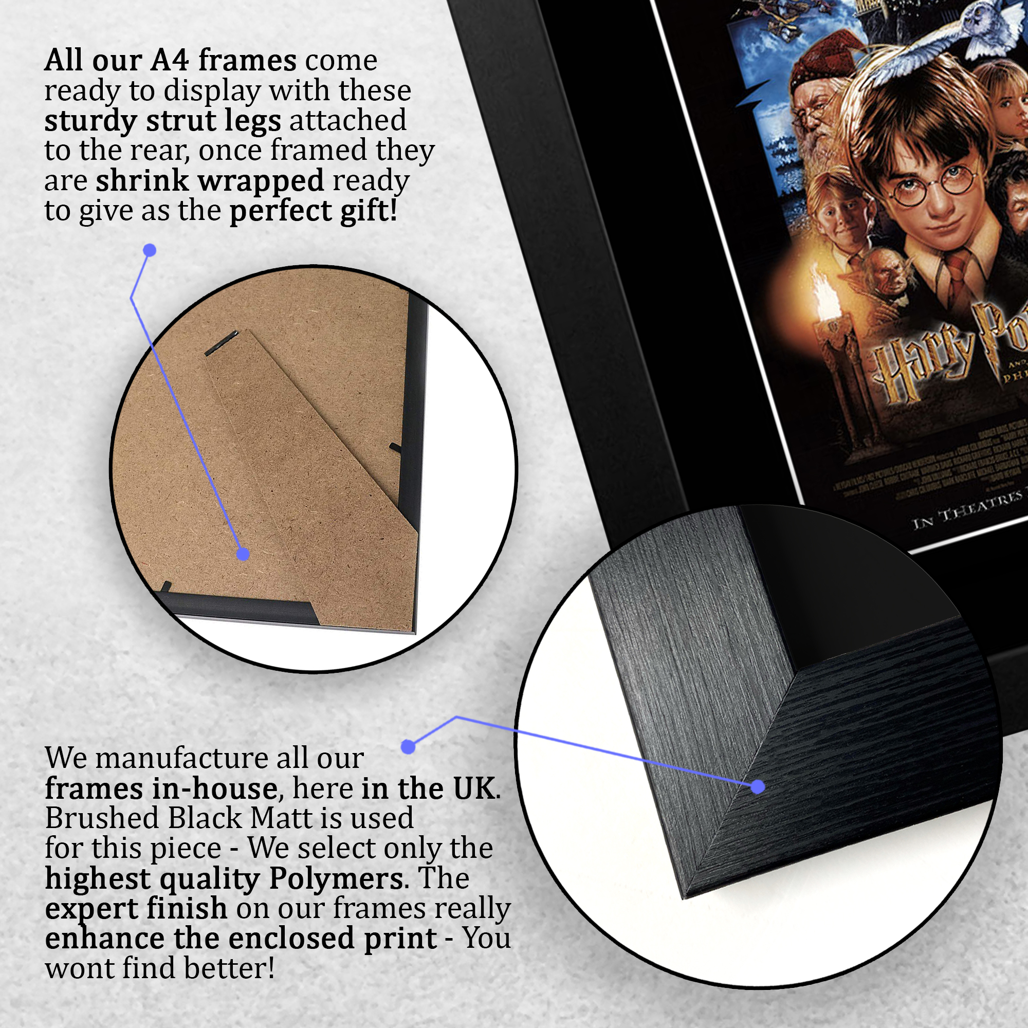 Harry Potter Cast Daniel Radcliffe, Emma Watson Gifts Signed Print Movie Fans - Picture 16 of 17