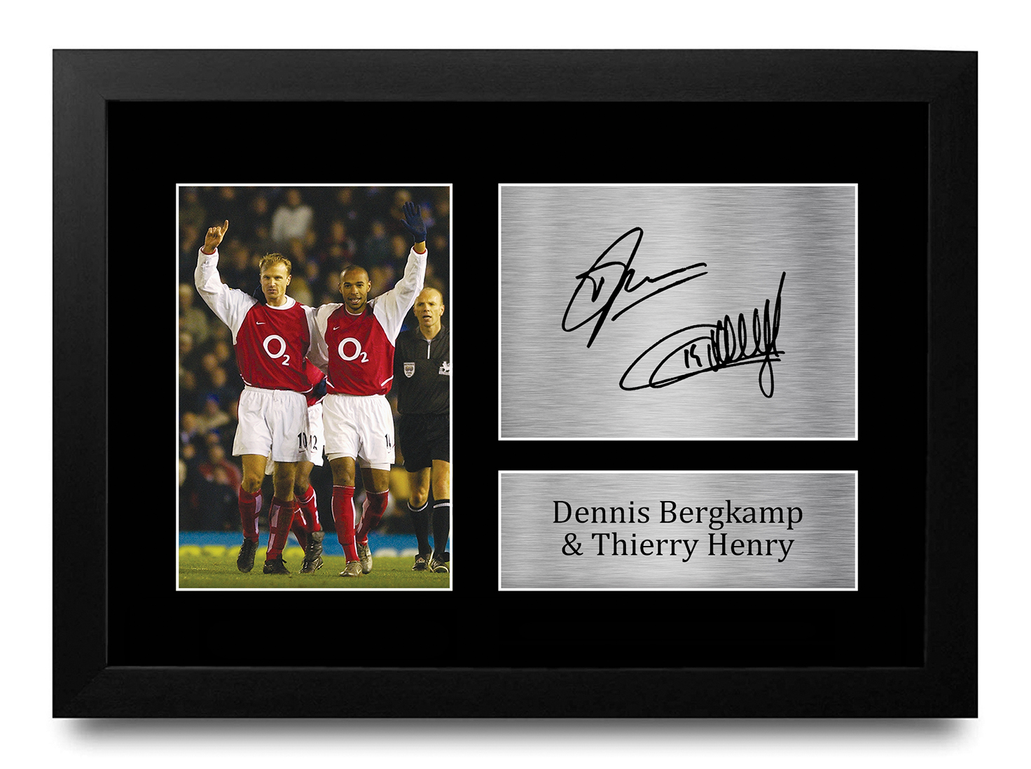 Thierry Henry & Dennis Bergkamp Signed Print A4 Photo Football Gift Arsenal Fan - Picture 10 of 17