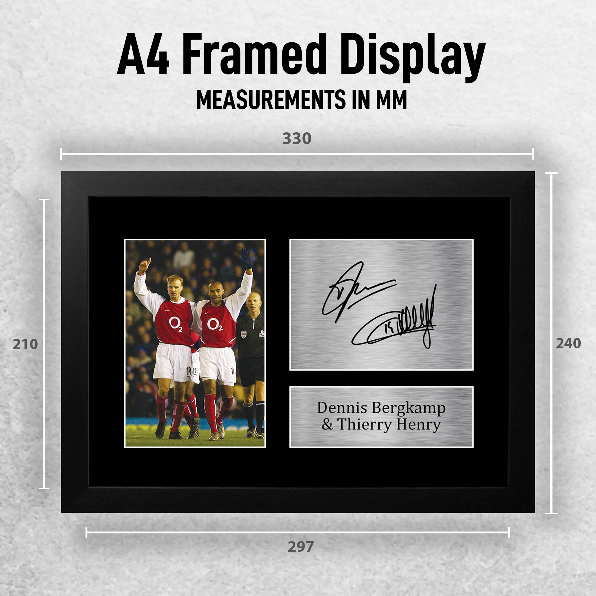 Thierry Henry & Dennis Bergkamp Signed Print A4 Photo Football Gift Arsenal Fan - Picture 11 of 17