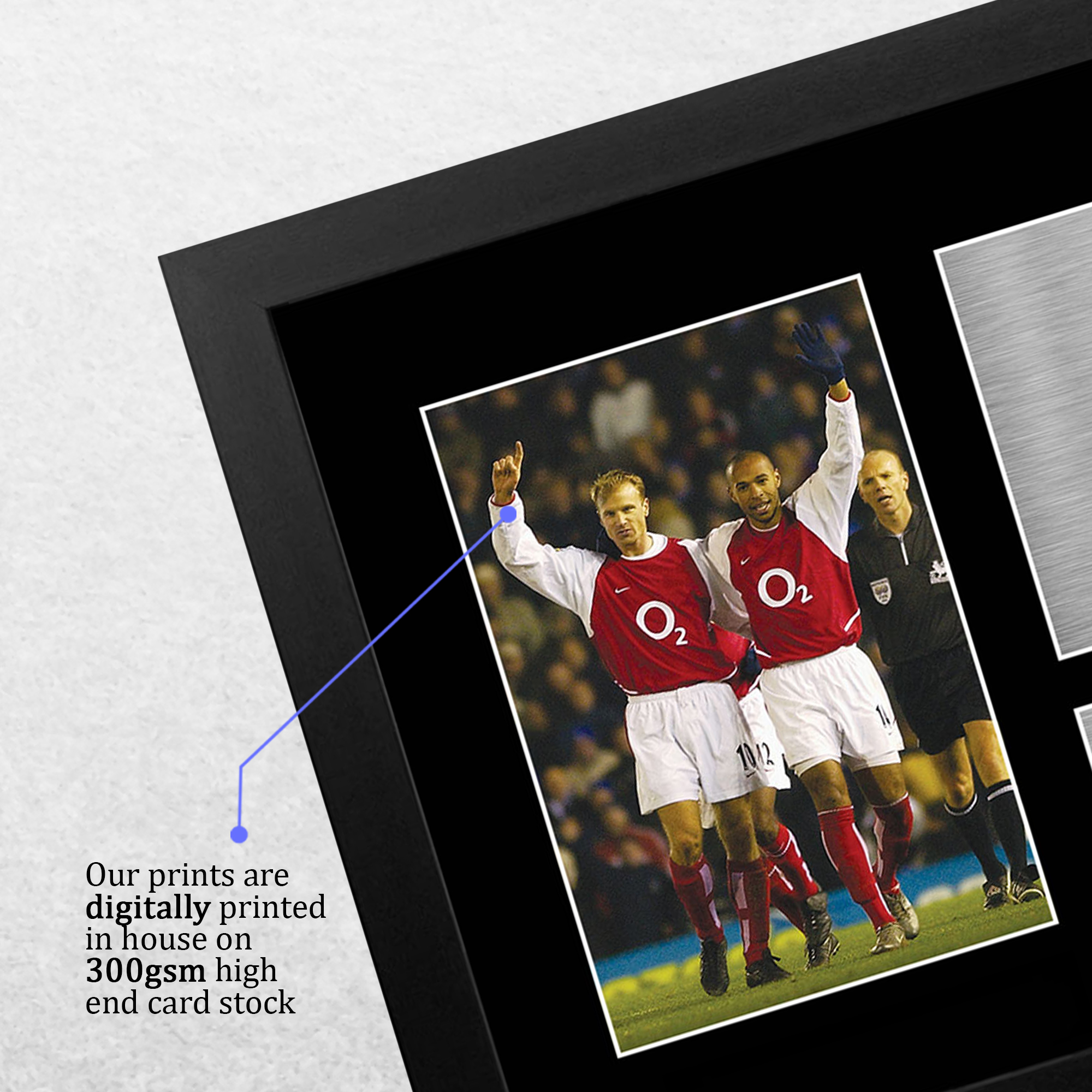 Thierry Henry & Dennis Bergkamp Signed Print A4 Photo Football Gift Arsenal Fan - Picture 13 of 17