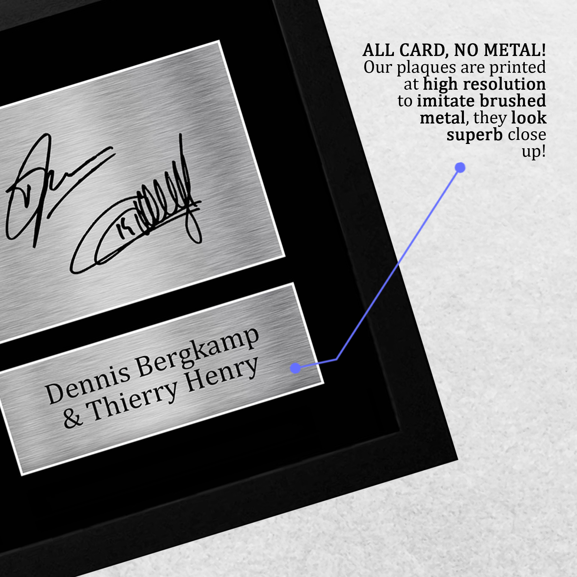 Thierry Henry & Dennis Bergkamp Signed Print A4 Photo Football Gift Arsenal Fan - Picture 14 of 17