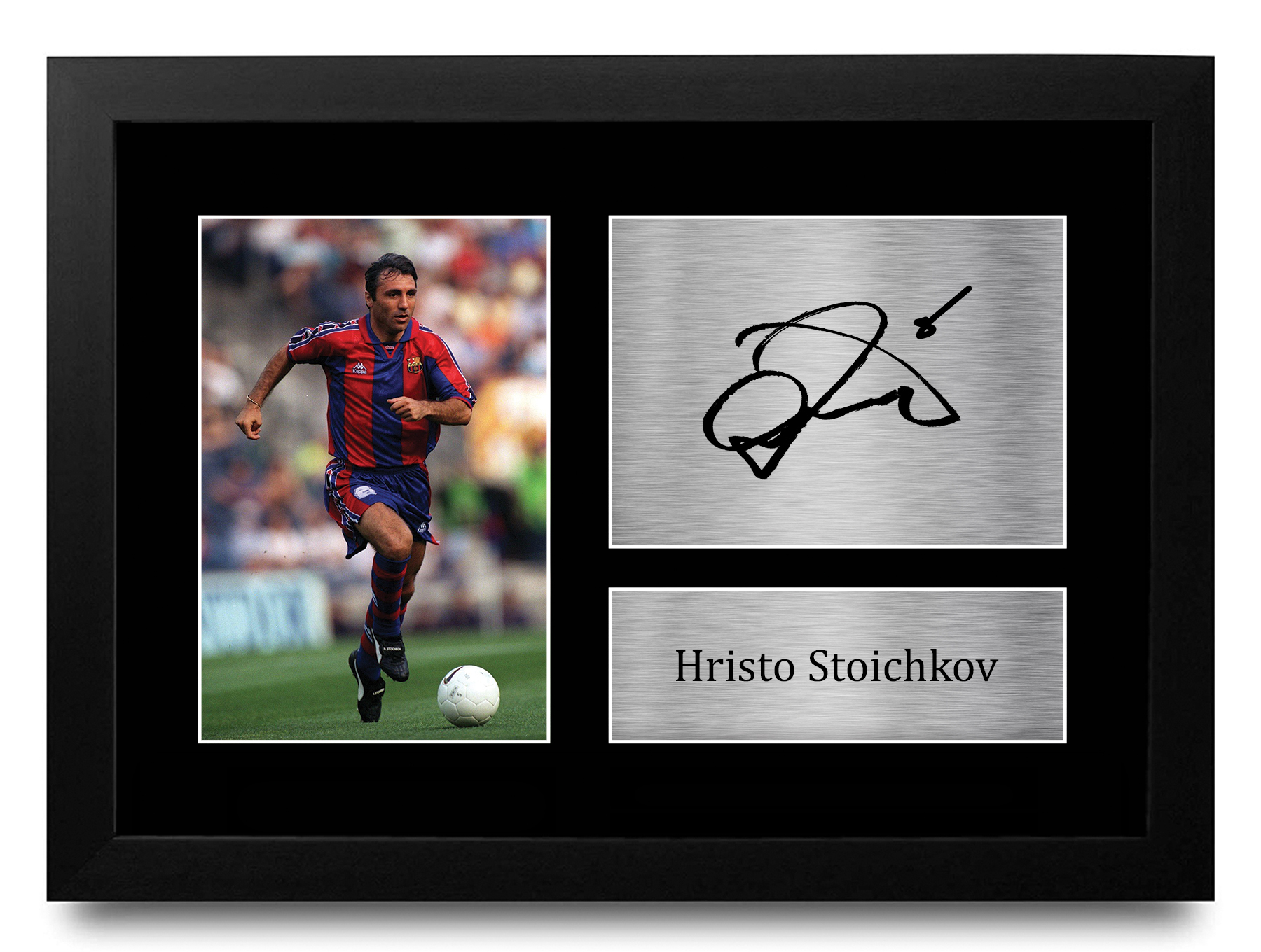 325★サッカー★hristo stoichkov★prostars★フィギュア Hristo Stoichkov Signed Barcelona Printed Autograph Photo