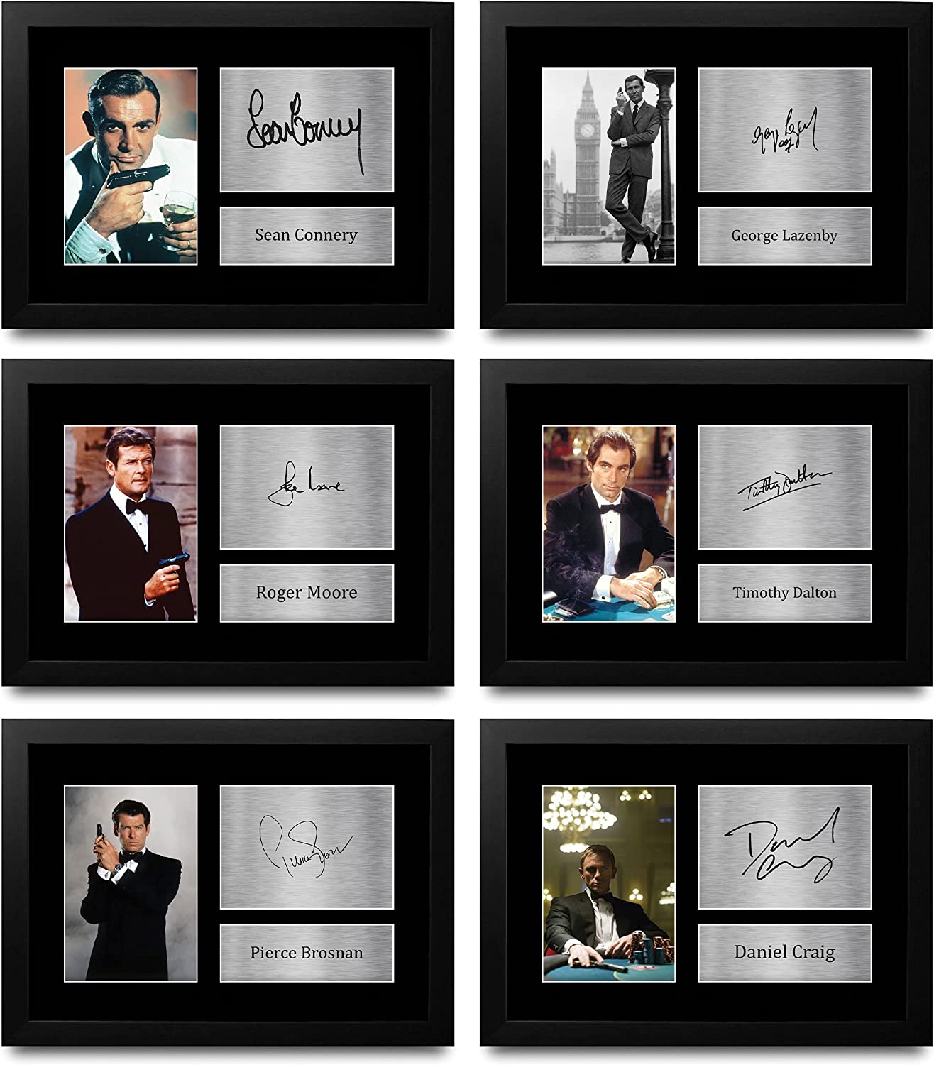 James Bond Gift Collection Gift Printed Poster Collection Framed Movie Fans - Picture 2 of 5