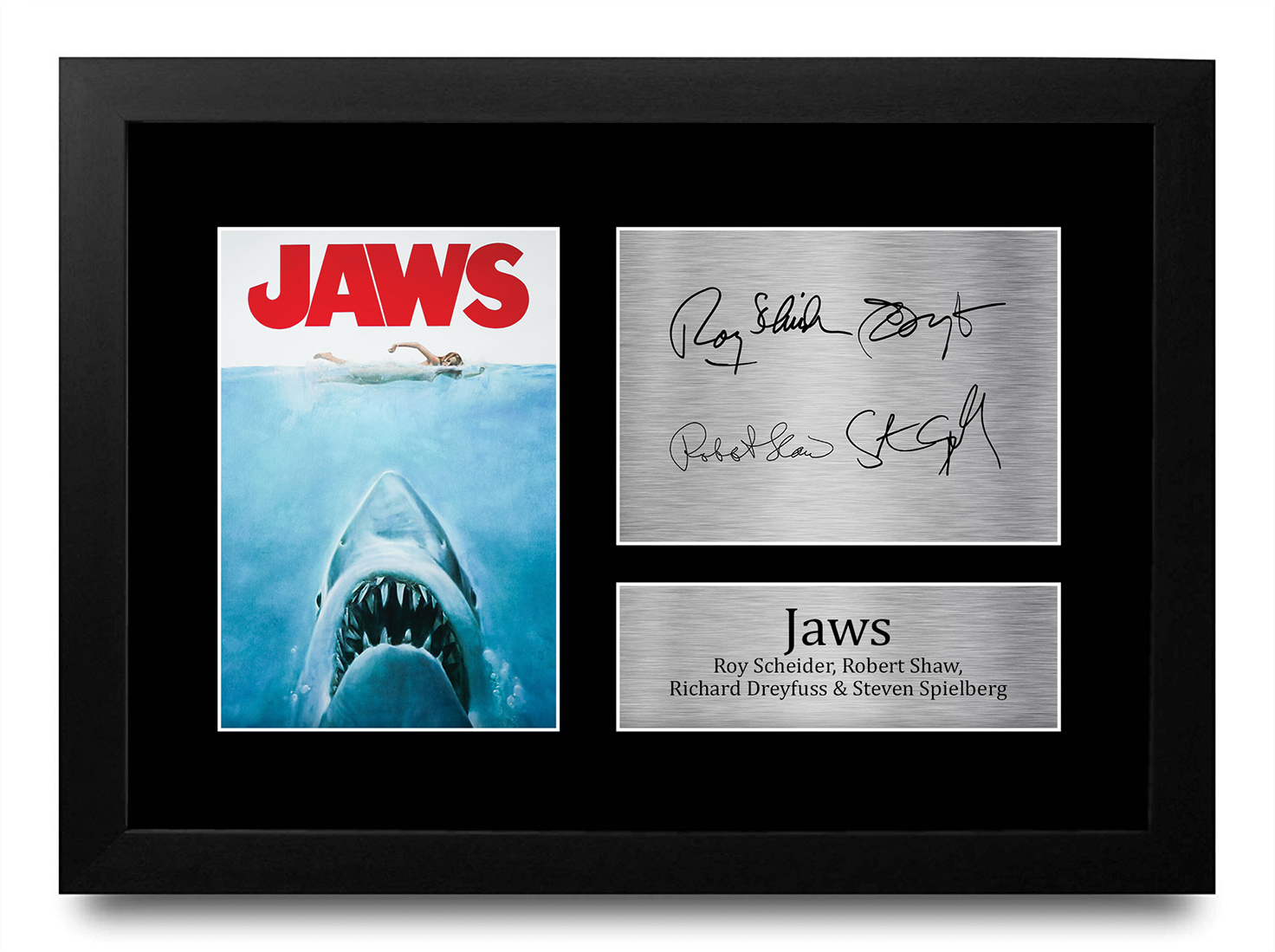 Jaws Ideal Gift Printed Framed Autograph Picture to Movie Memorabilia Fans - Picture 17 of 80