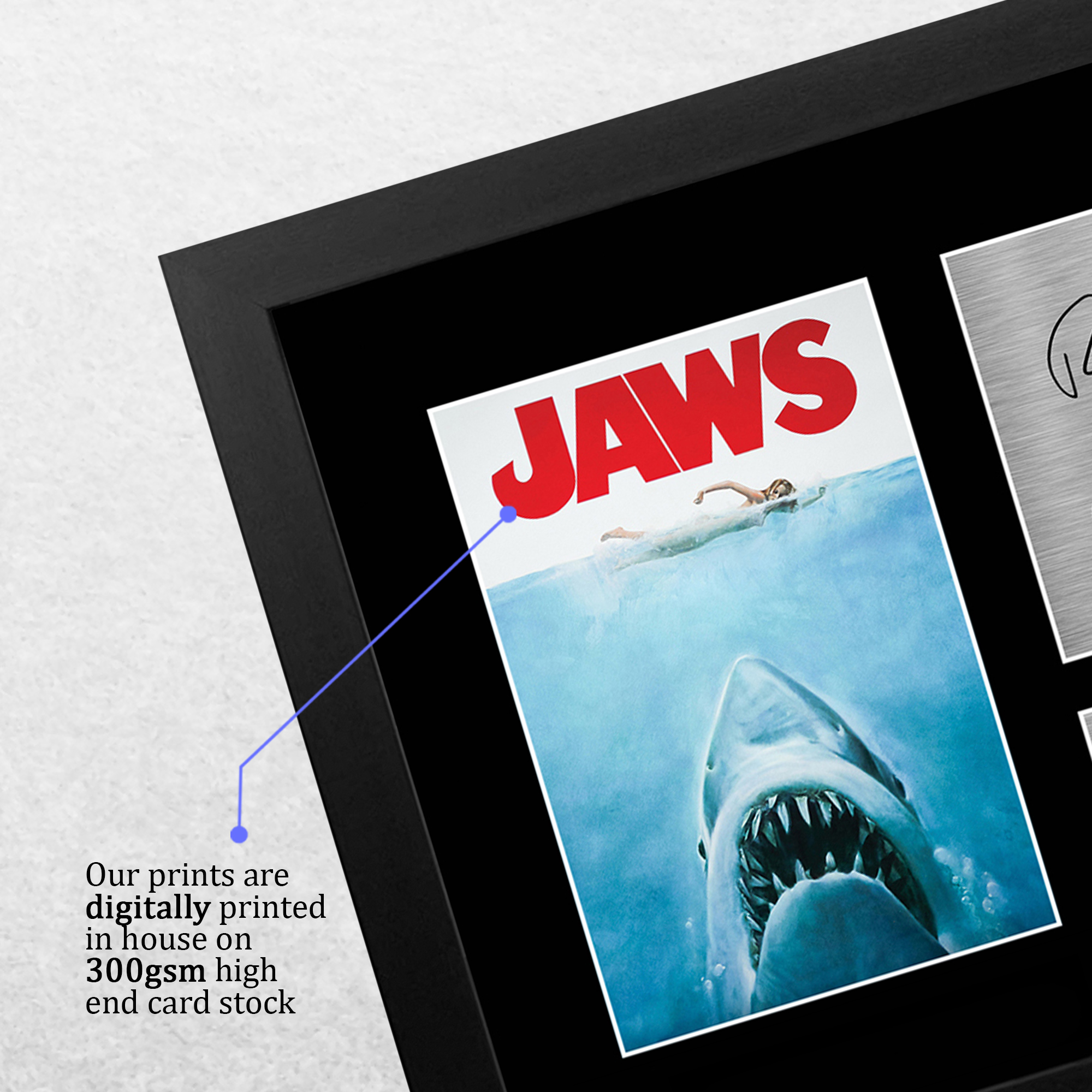 Jaws Ideal Gift Printed Framed Autograph Picture to Movie Memorabilia Fans - Picture 20 of 80