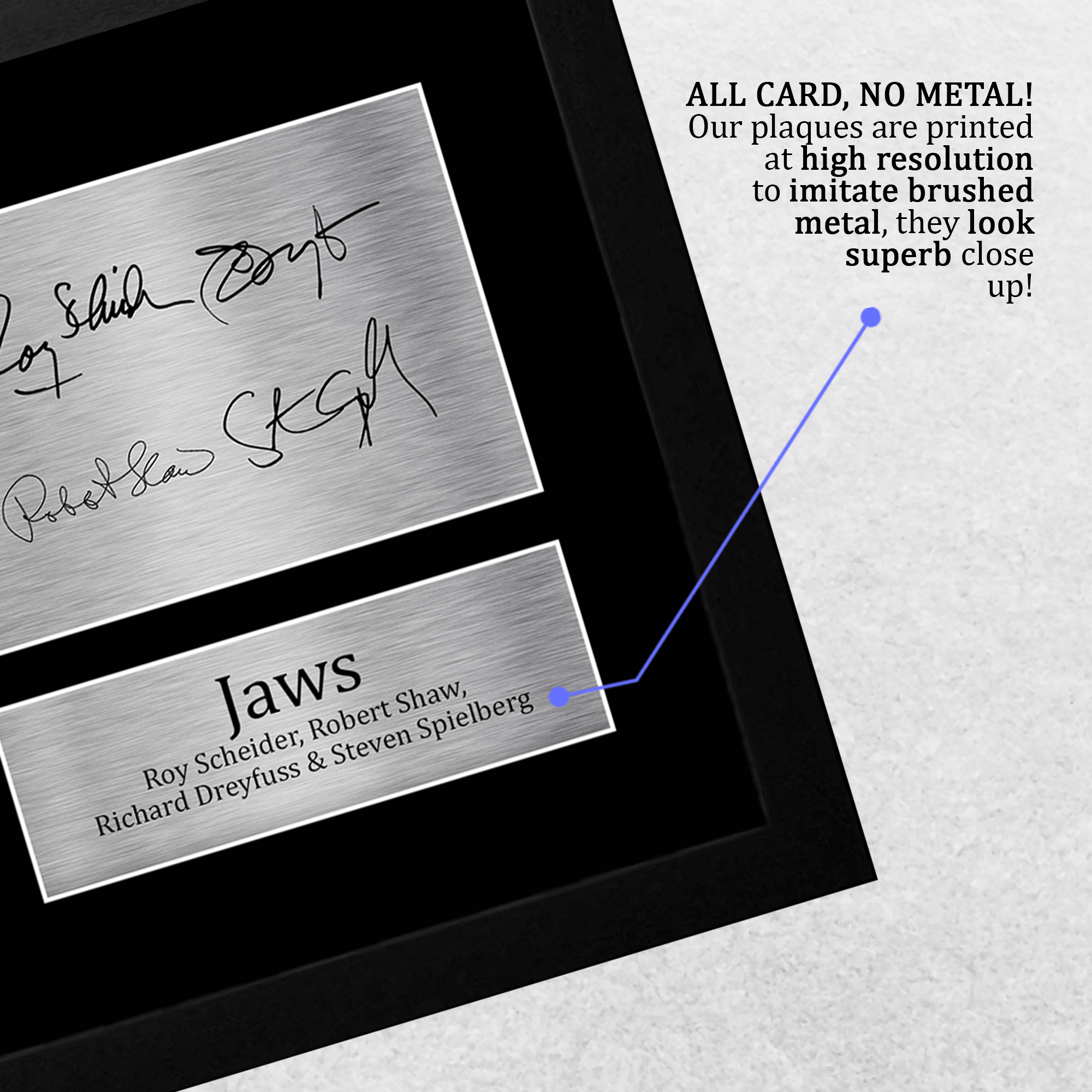 Jaws Ideal Gift Printed Framed Autograph Picture to Movie Memorabilia Fans - Picture 21 of 80
