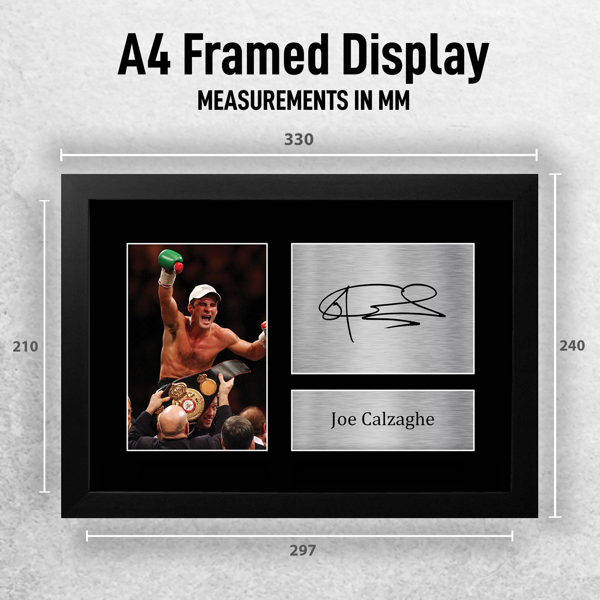 Joe Calzaghe Photo dédicacée encadrée de boxe Champion autographe Cadeau Photo d'impression Joe Calzaghe Photo dédicacée encadrée de boxe Champion autographe Cadeau Photo d'impression
