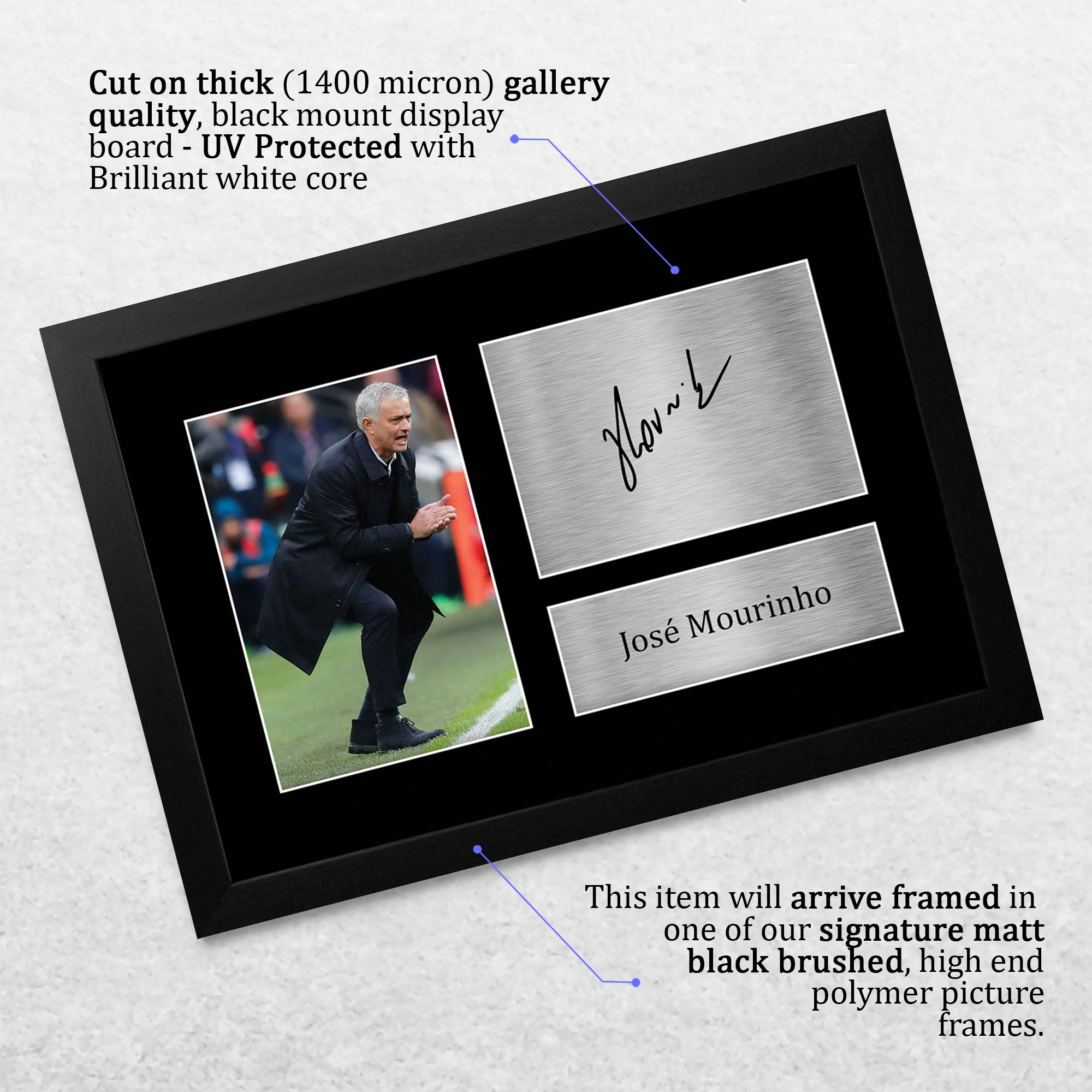 世界49枚限定！Topps MOURINHO モウリーニョ 直筆サイン PSA Jose Mourinho A4 Tottenham Hotspurs Printed Autographed Picture