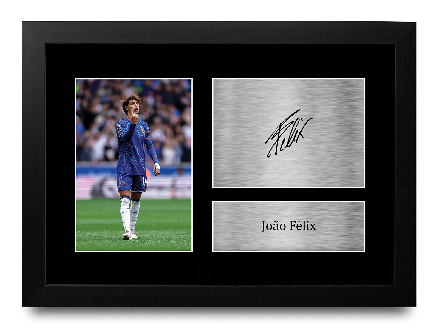 Imagen autógrafa impresa idea de regalo enmarcada Joao Felix Chelsea para fanático del fútbol - Imagen 2 de 17
