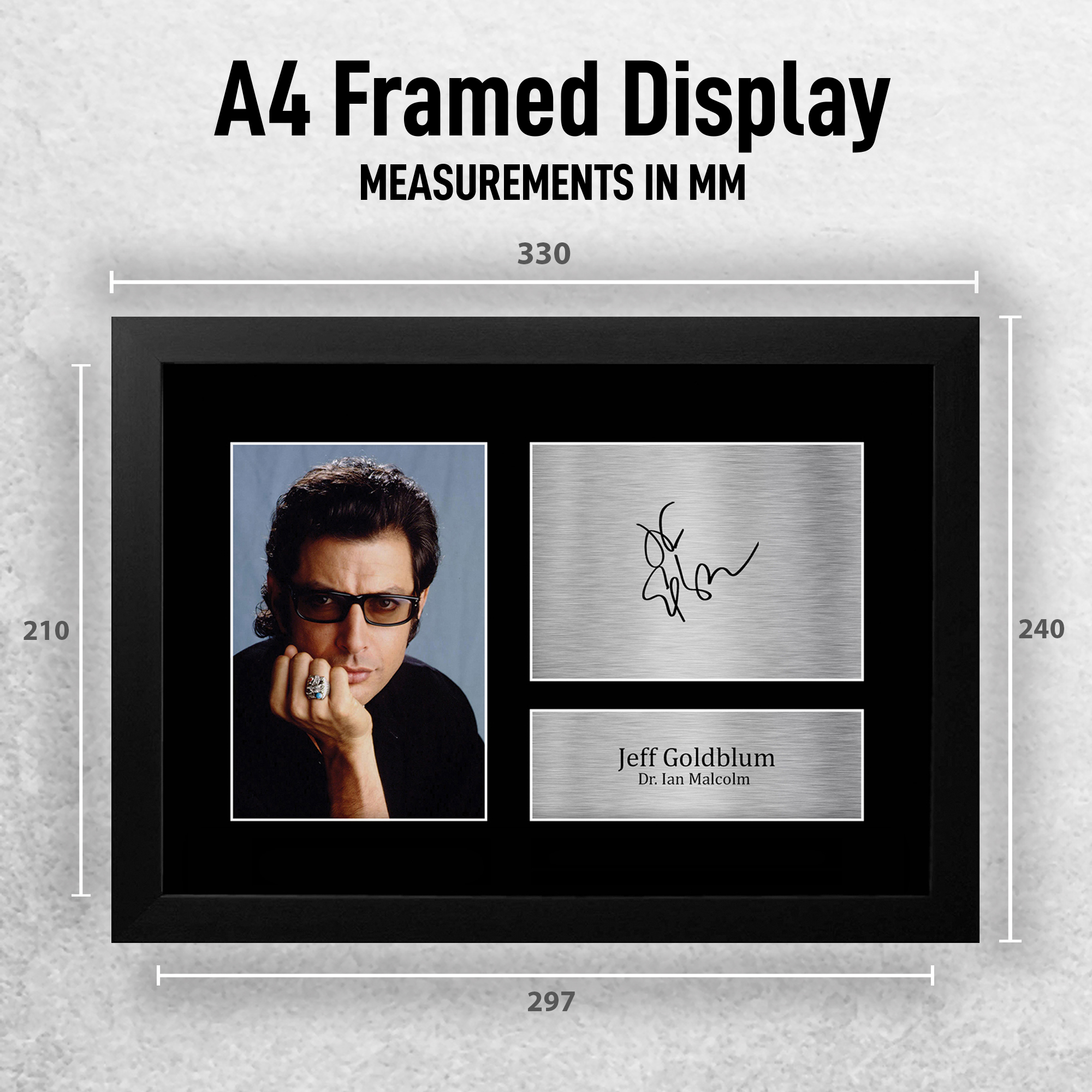 Jeff Goldblum Jurassic Park Gift Framed Autograph Picture Print to Movie Fans - Picture 18 of 24