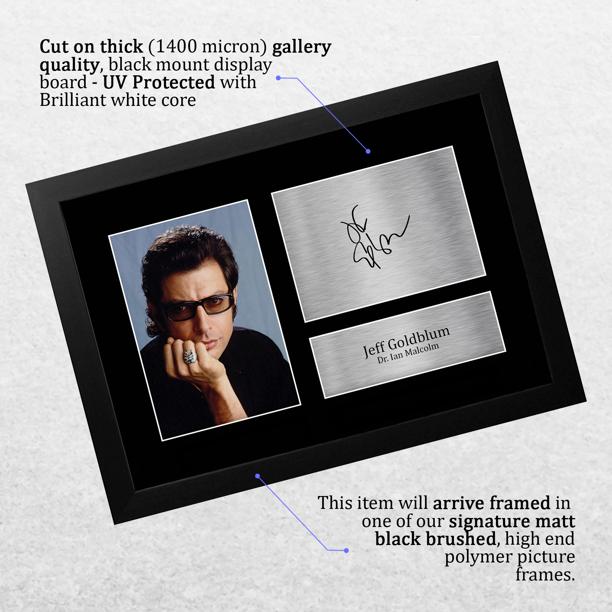 Jeff Goldblum Jurassic Park Gift Framed Autograph Picture Print to Movie Fans - Picture 19 of 24