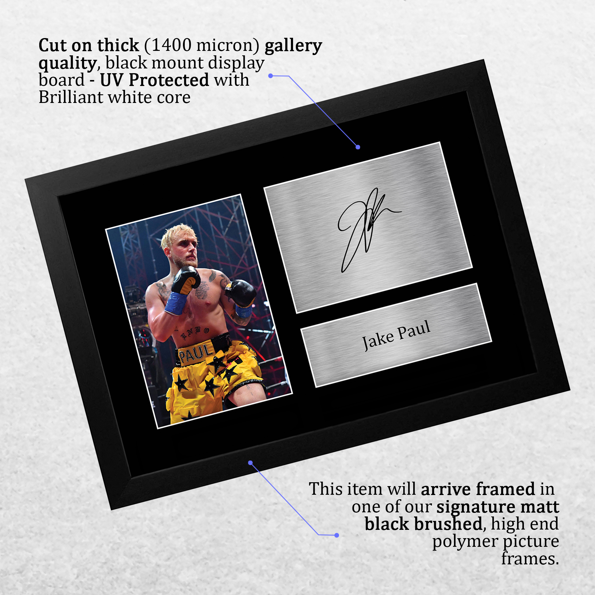 Jake Paul Boxing A4 Boxing Gift Signed Autograph Photo