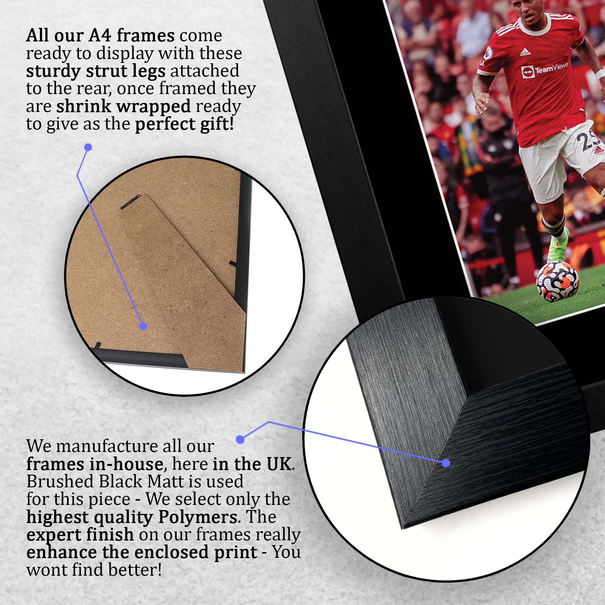 Jadon Sancho Man U Gift Ideas Printed Autograph Picture for Football Fans - Picture 8 of 24