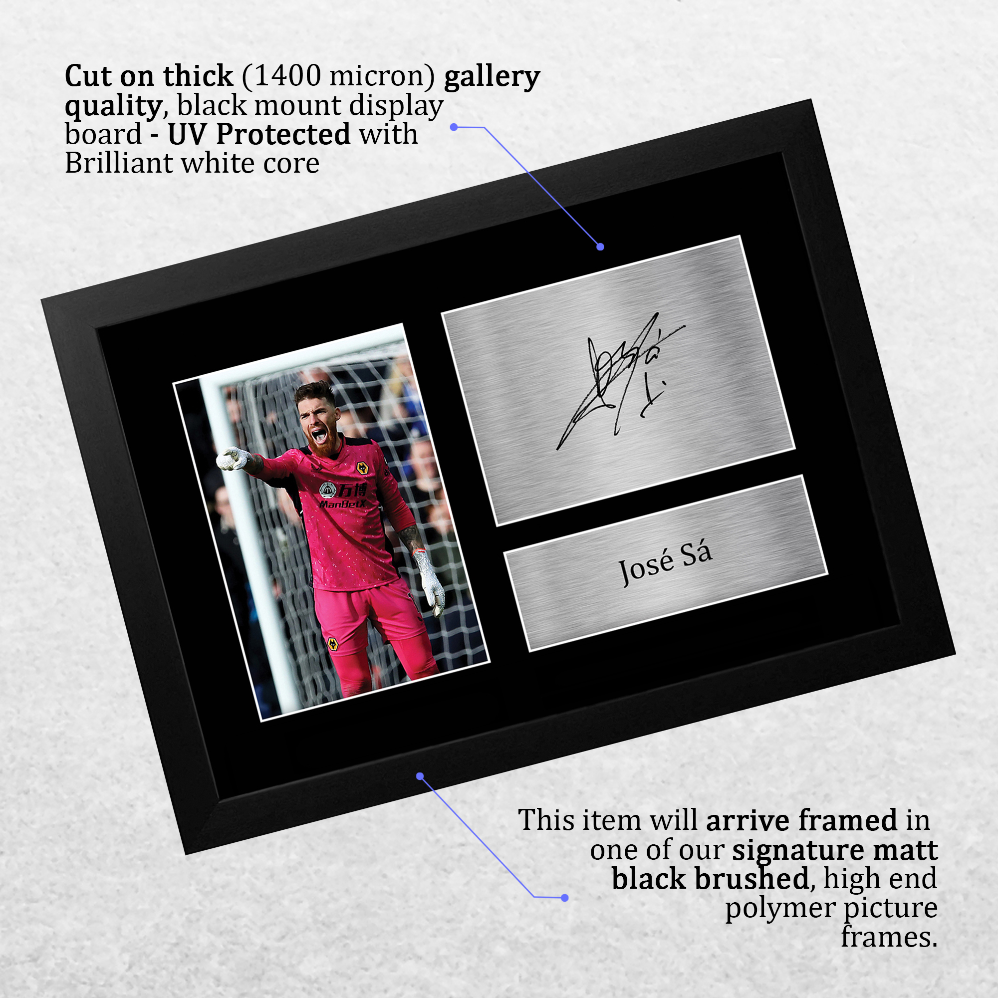 Jose Sa Wolves Excellent Gift Ideas Printed Autograph Picture for Football Fans - Imagen 4 de 17