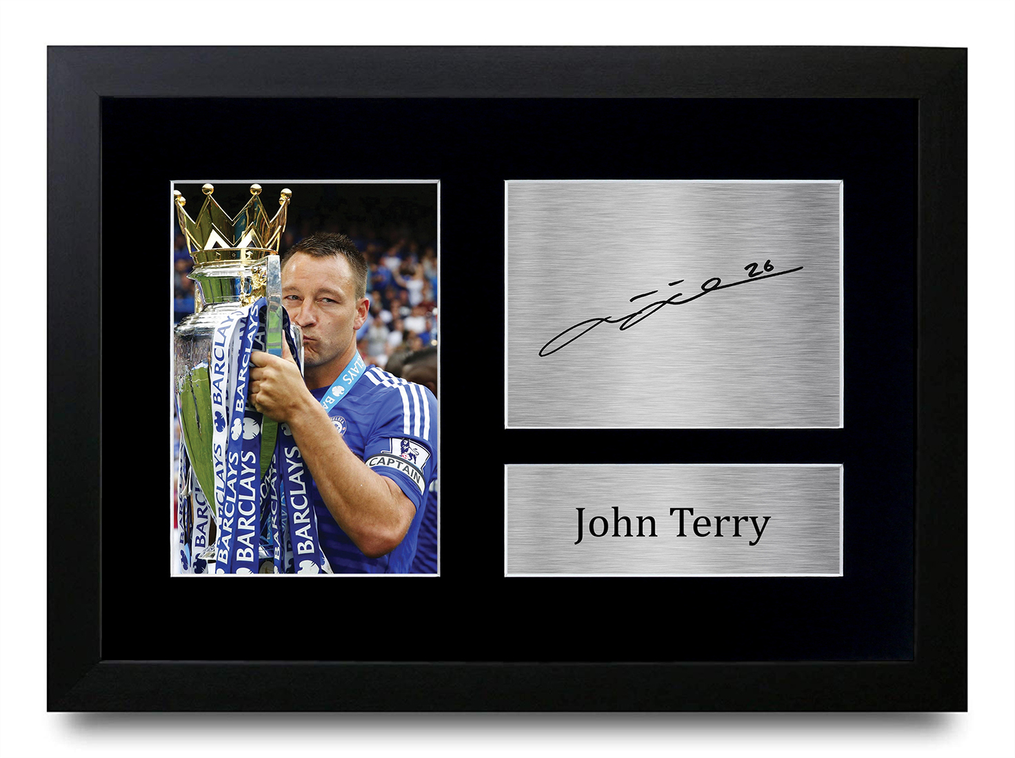 HWC Trading FR John Terry Gift Signed FRAMED A4 Printed Autograph Chelsea Gifts Print Photo Picture Display 