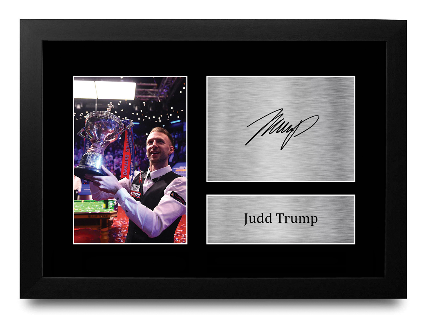 Judd Trump A4 biliardo idea regalo stampata firmata foto design per tifosi WST - Foto 2 di 17