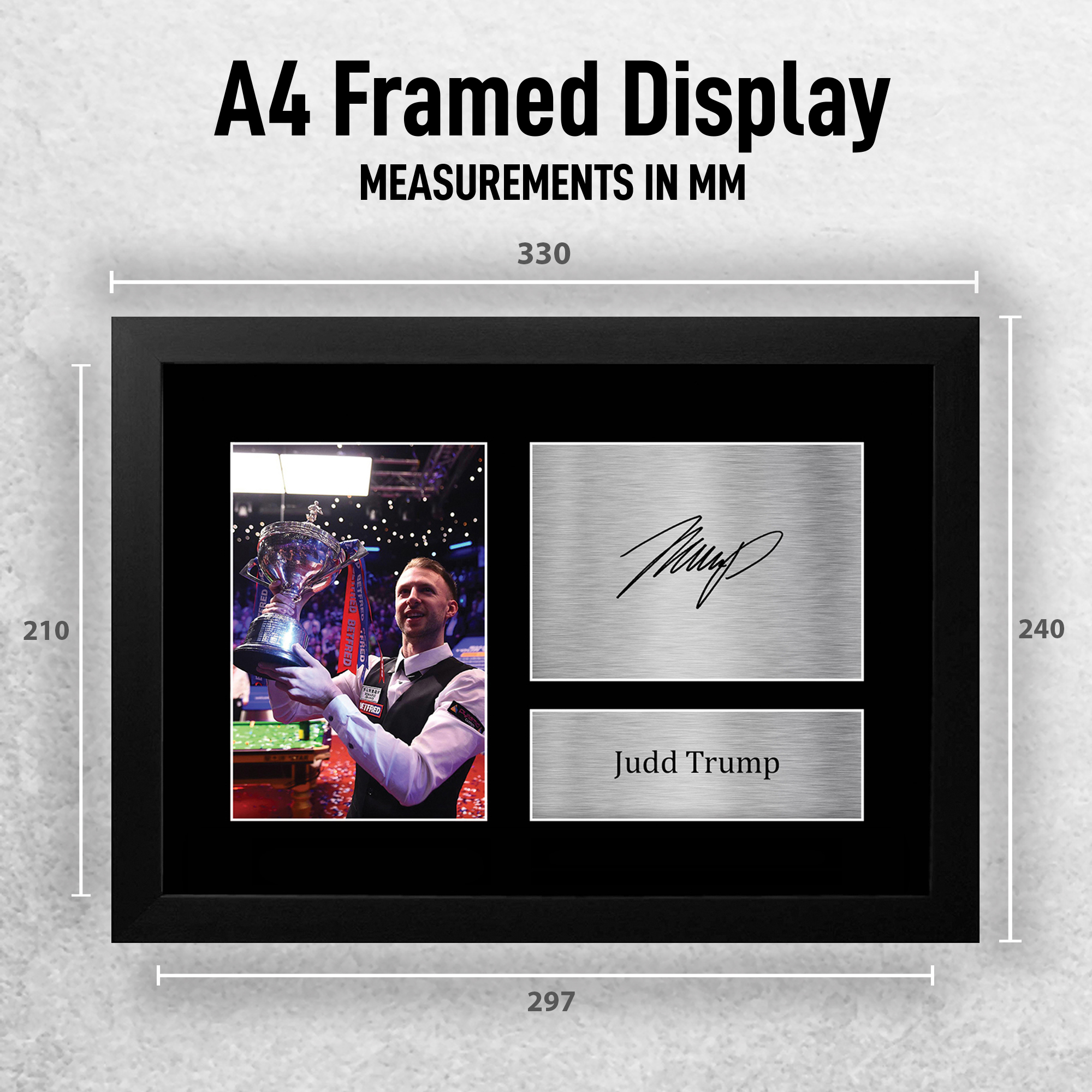 Judd Trump A4 biliardo idea regalo stampata firmata foto design per tifosi WST - Foto 3 di 17