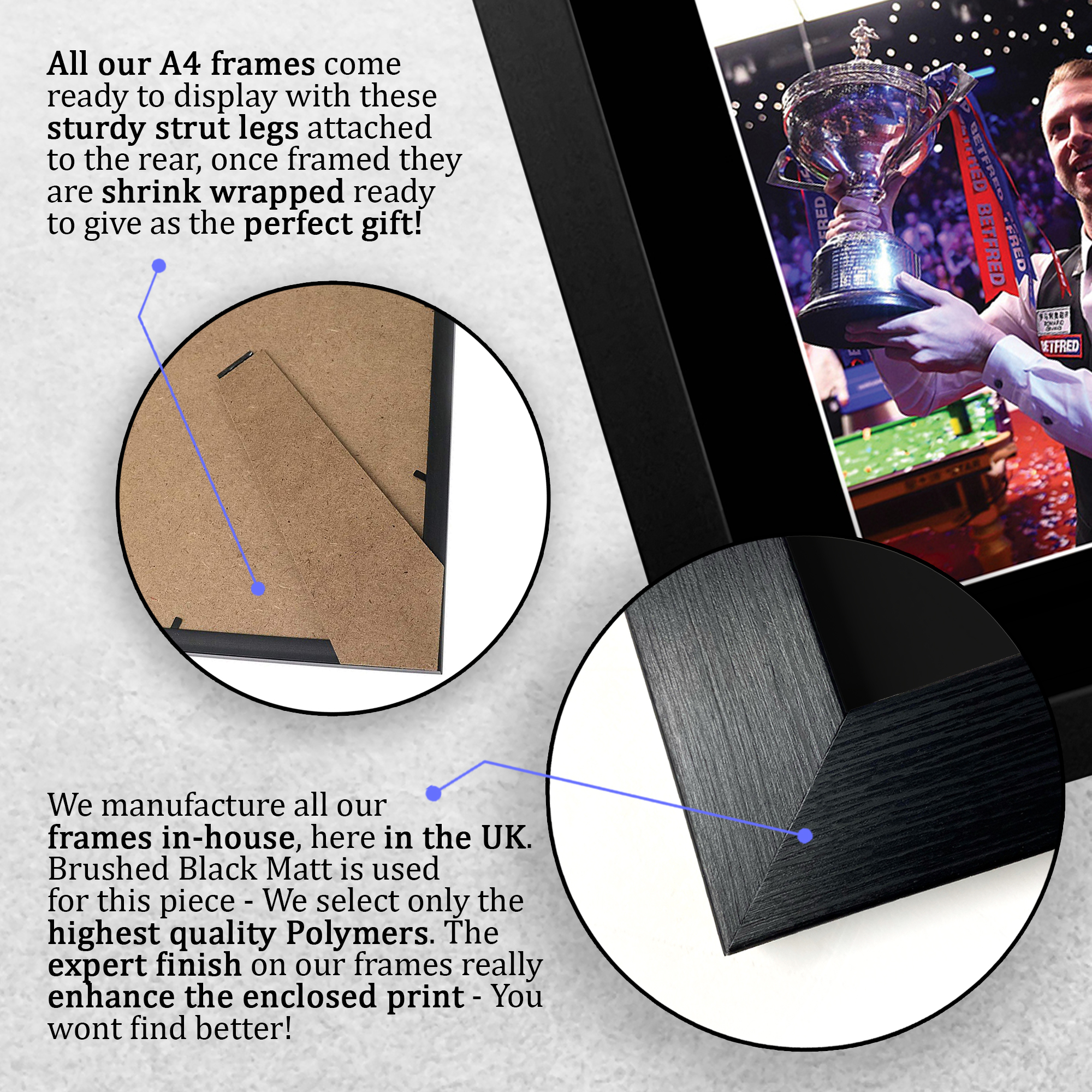 Judd Trump A4 biliardo idea regalo stampata firmata foto design per tifosi WST - Foto 8 di 17