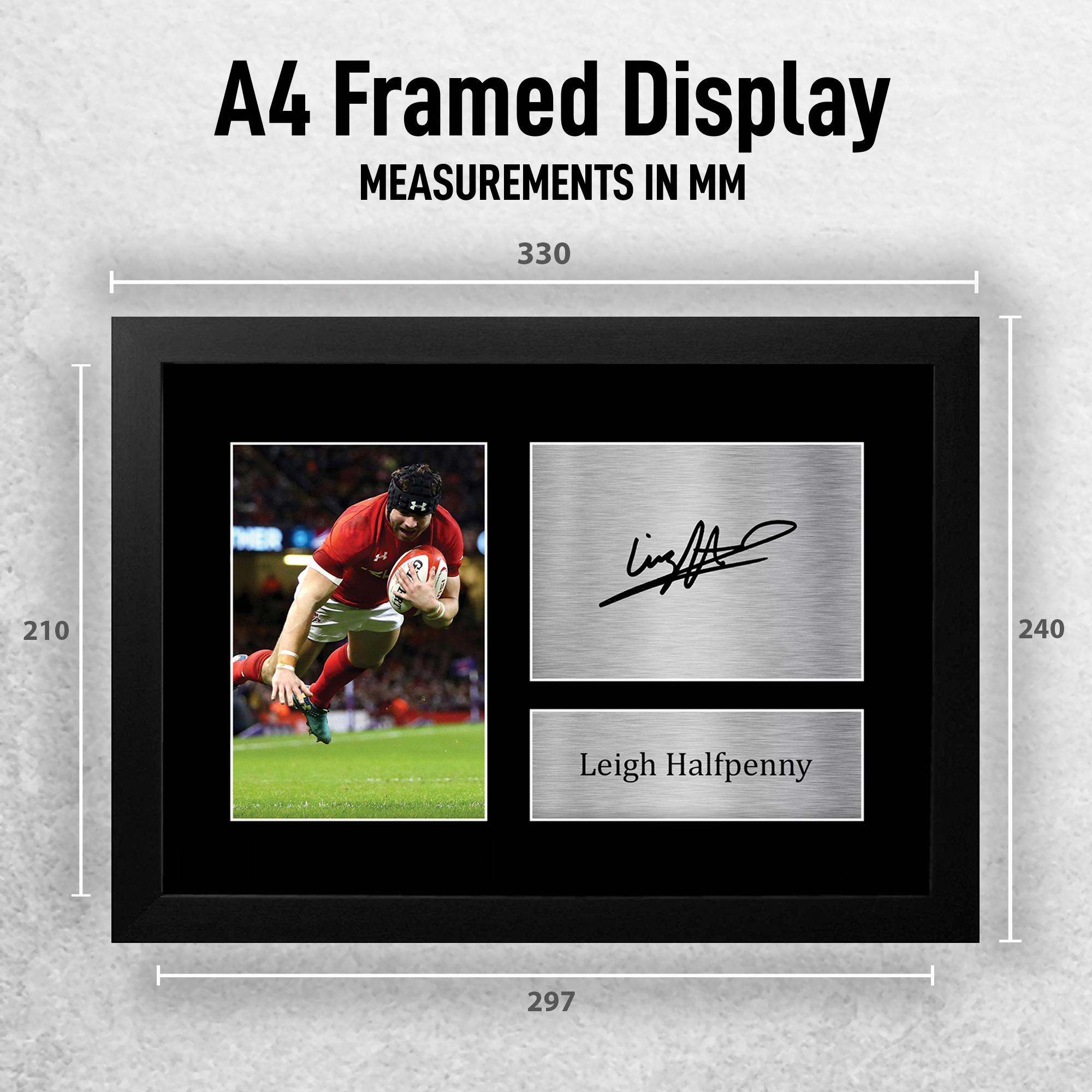 Leigh Halfpenny Signed Printed Autograph A4 Photo Wall Art Gift For a Rugby Fan - Produktbild 1