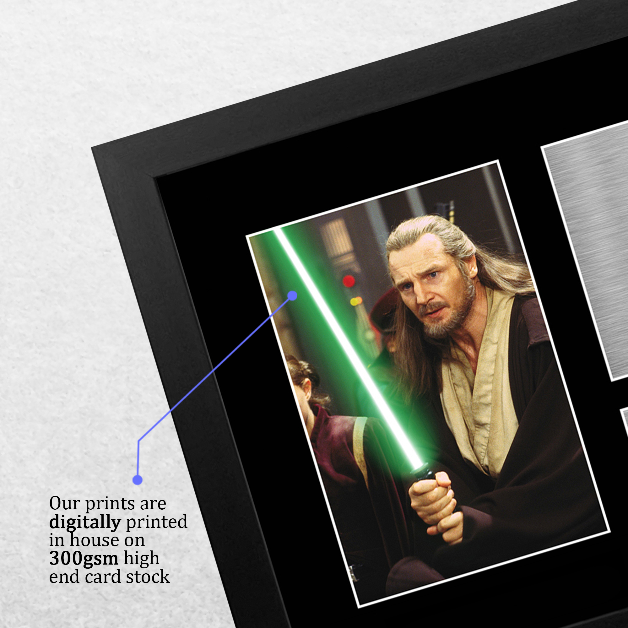 Liam Neeson Star Wars Gift Idea Framed Autograph Picture Print to Movie Fans - Picture 12 of 24