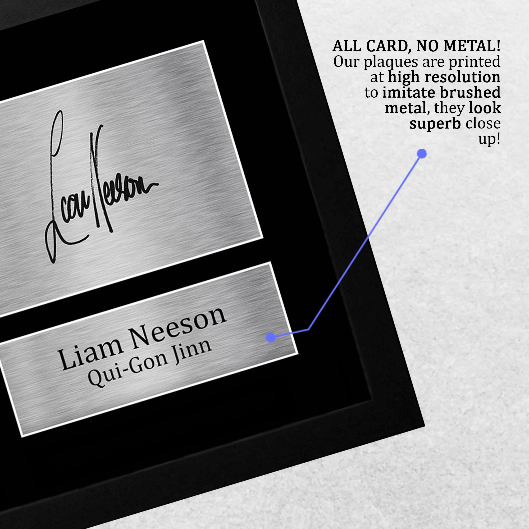 Liam Neeson Star Wars Gift Idea Framed Autograph Picture Print to Movie Fans - Picture 13 of 24