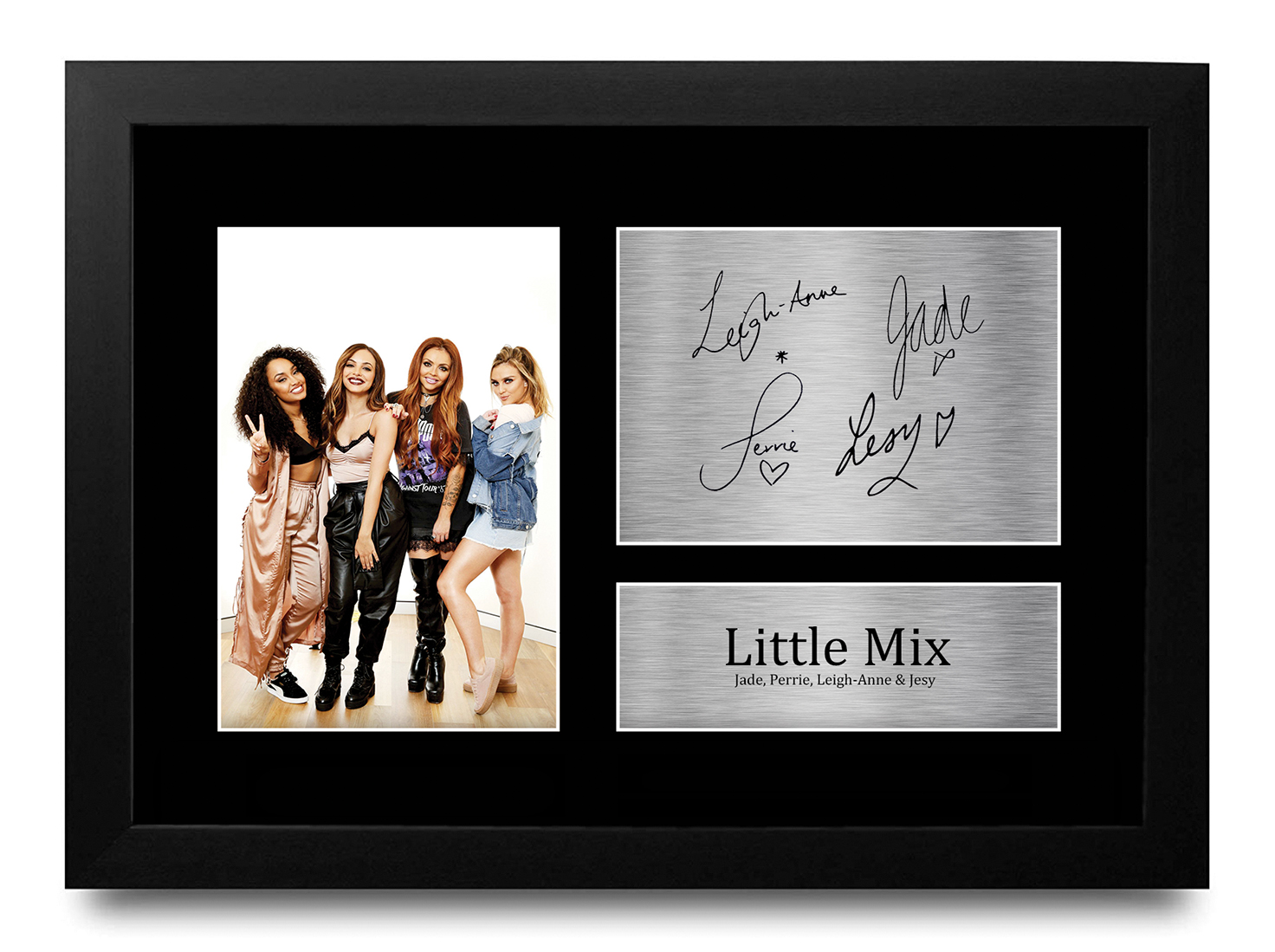 Little Mix Signed A4 Framed Printed Autograph Poster Print Music