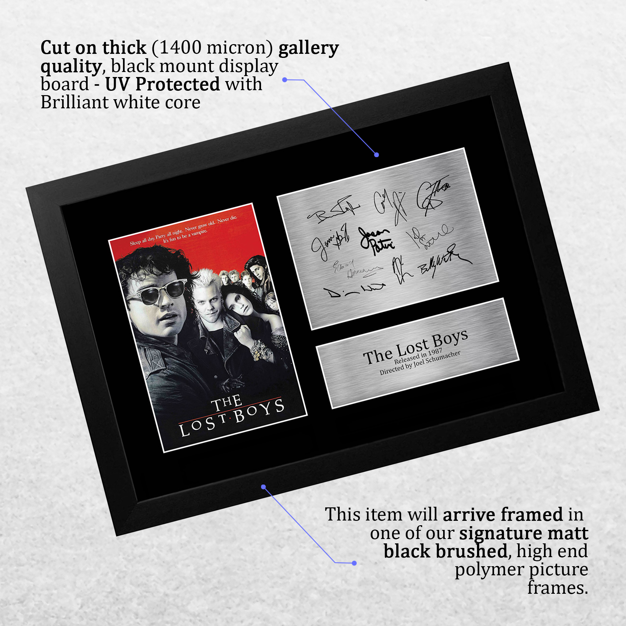 Lost Boys Ideal Gift Printed Framed Autograph Picture to Movie Memorabilia Fans - Picture 32 of 45