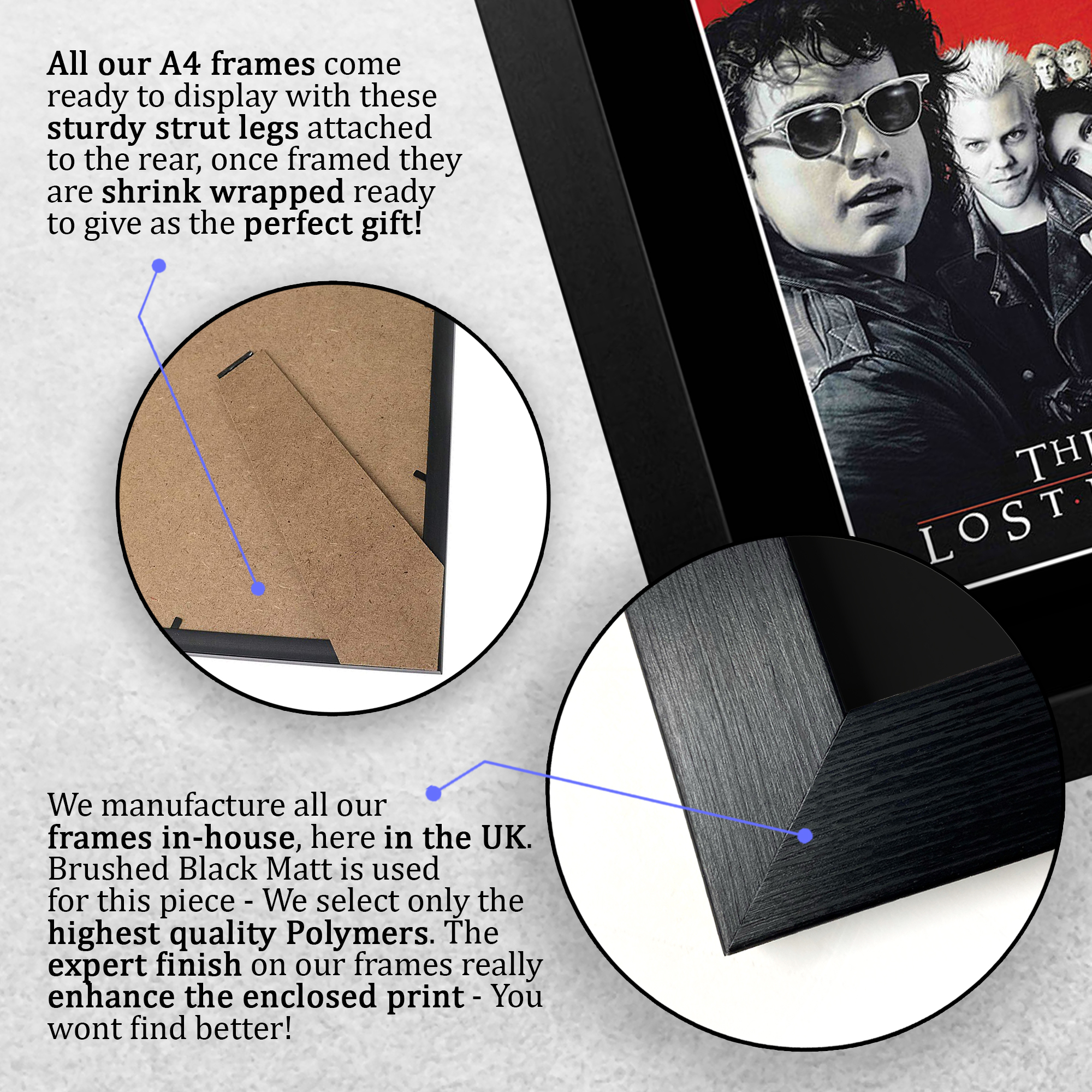 Lost Boys Ideal Gift Printed Framed Autograph Picture to Movie Memorabilia Fans - Picture 36 of 45