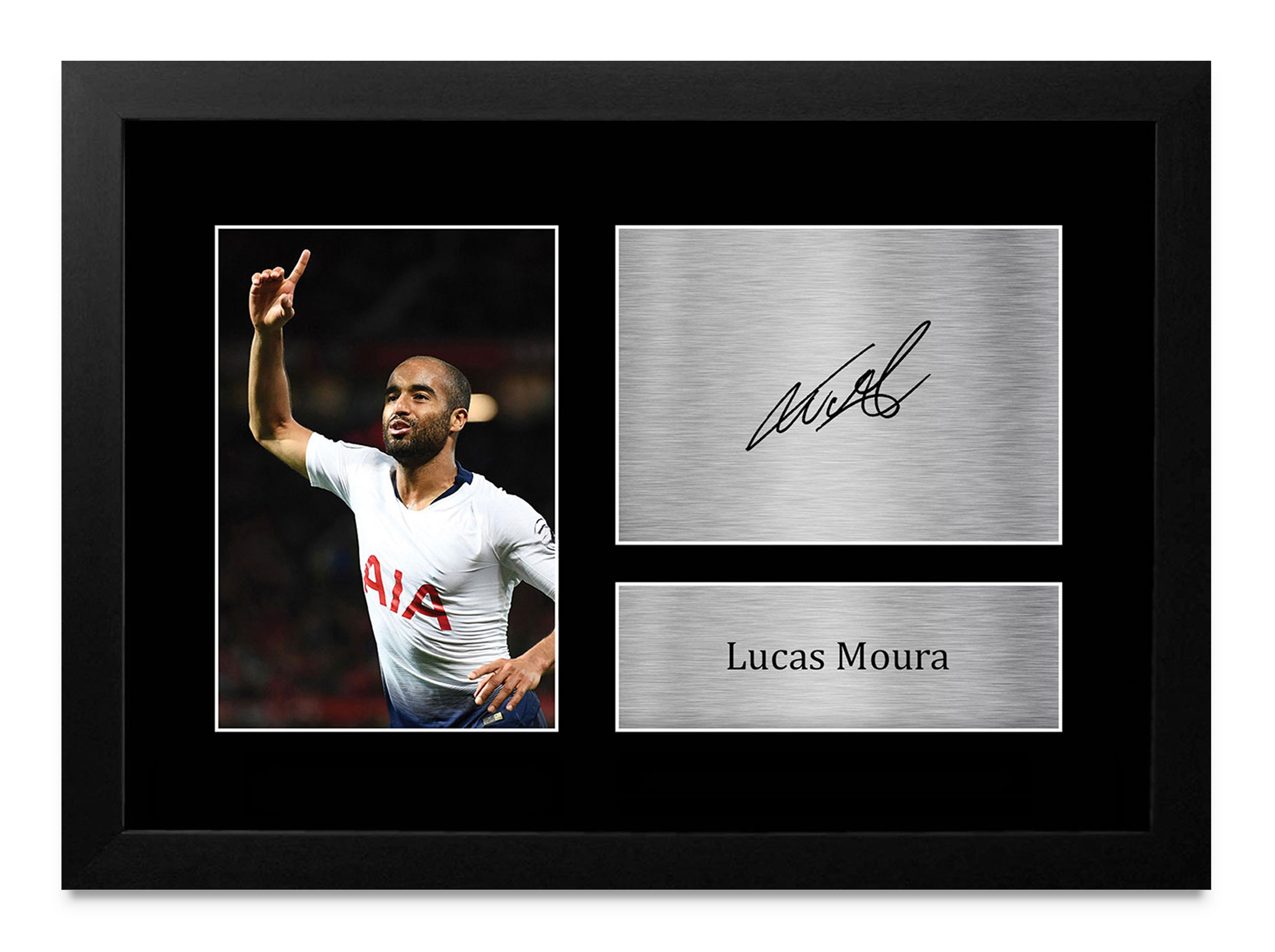 Lucas Moura Tottenham Hotspurs Gifts Printed Autograph Picture for Football Fans