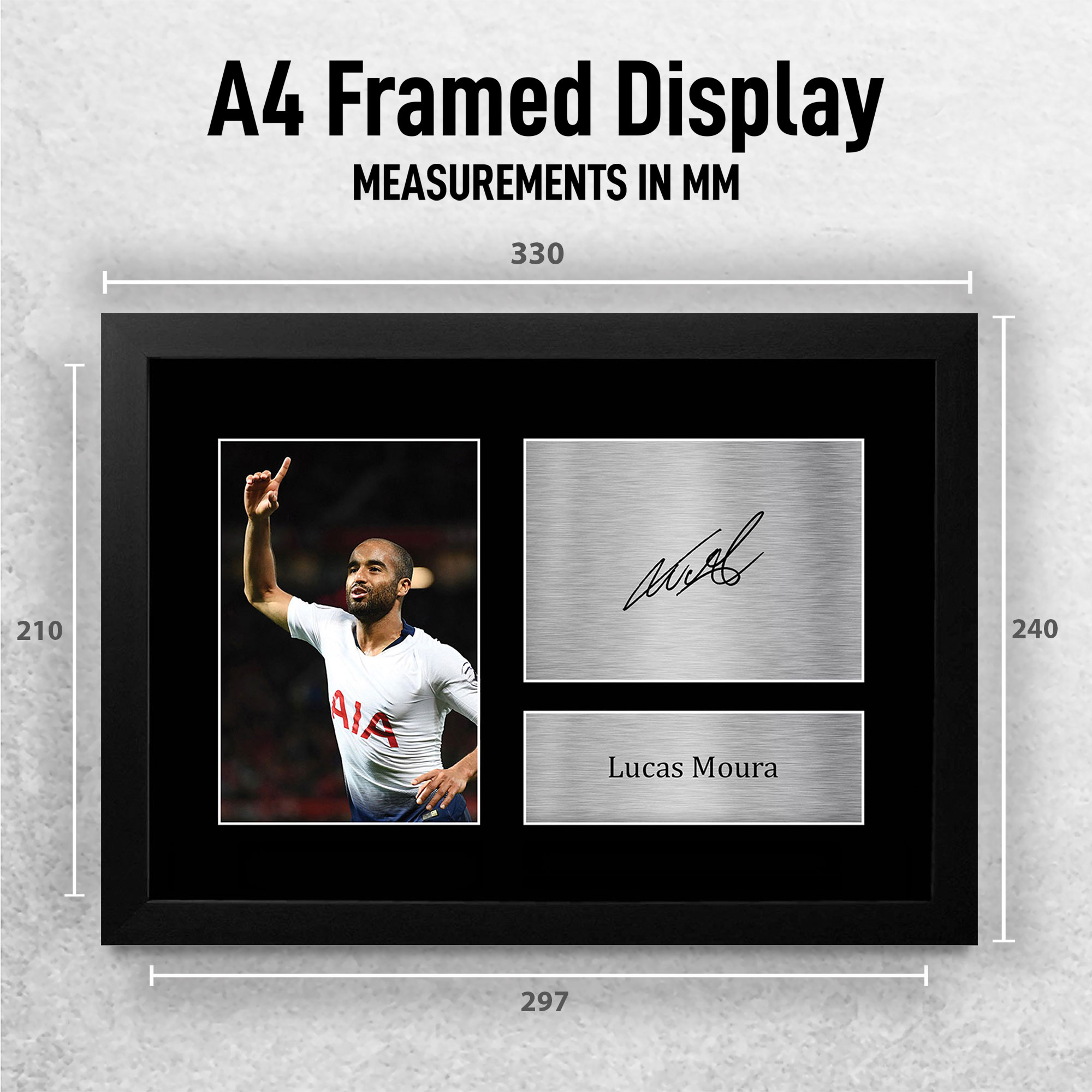 Lucas Moura Tottenham Hotspurs Gifts Printed Autograph Picture for Football Fans - Produktbild 1