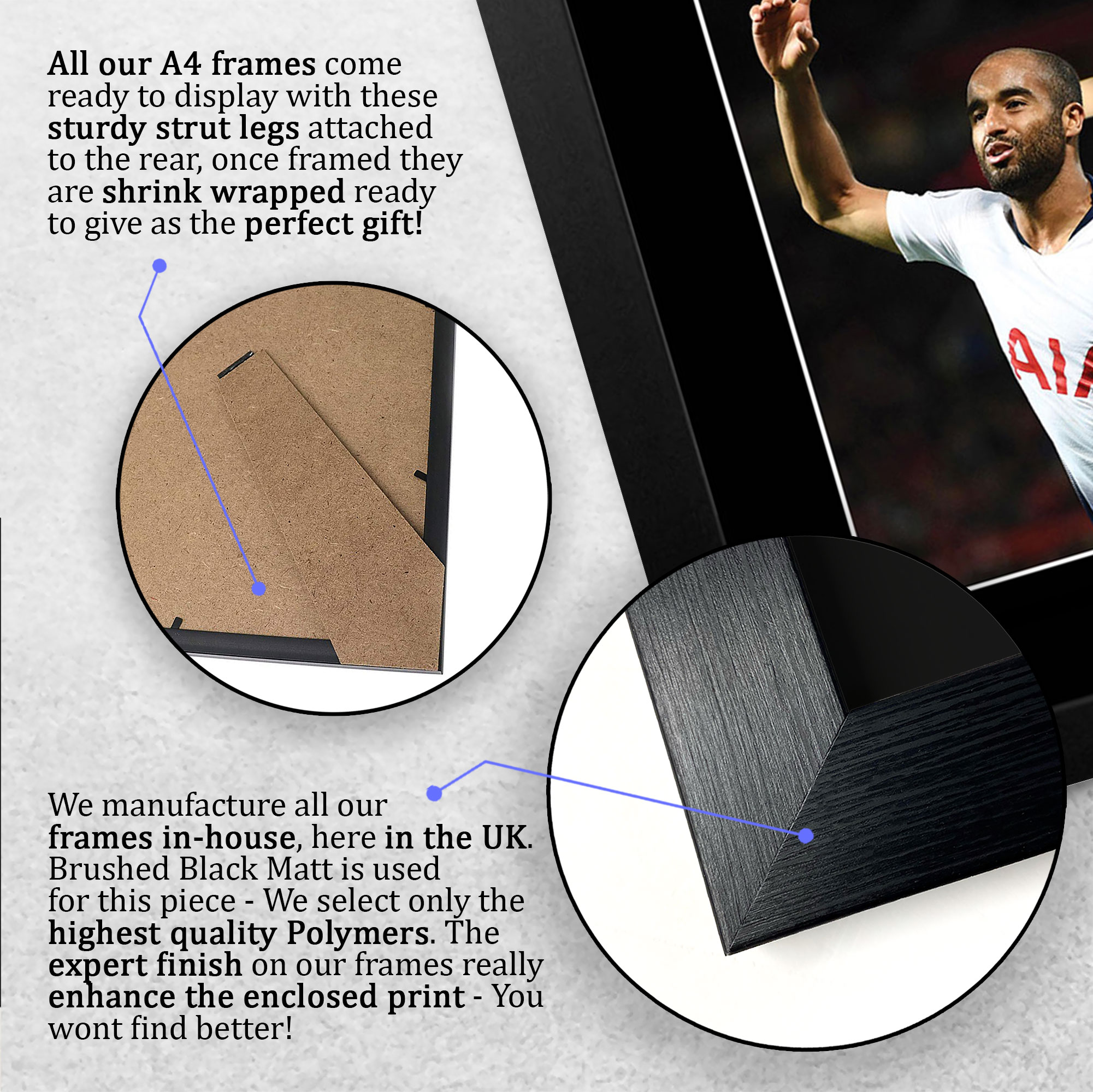 Lucas Moura Tottenham Hotspurs Gifts Printed Autograph Picture for Football Fans - Produktbild 6