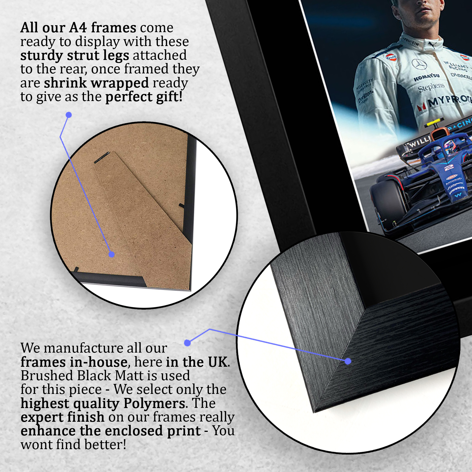 Logan Sargeant Williams Gift Idea Framed Photo Prints for Fans of F1 Formula 1 - Picture 8 of 17