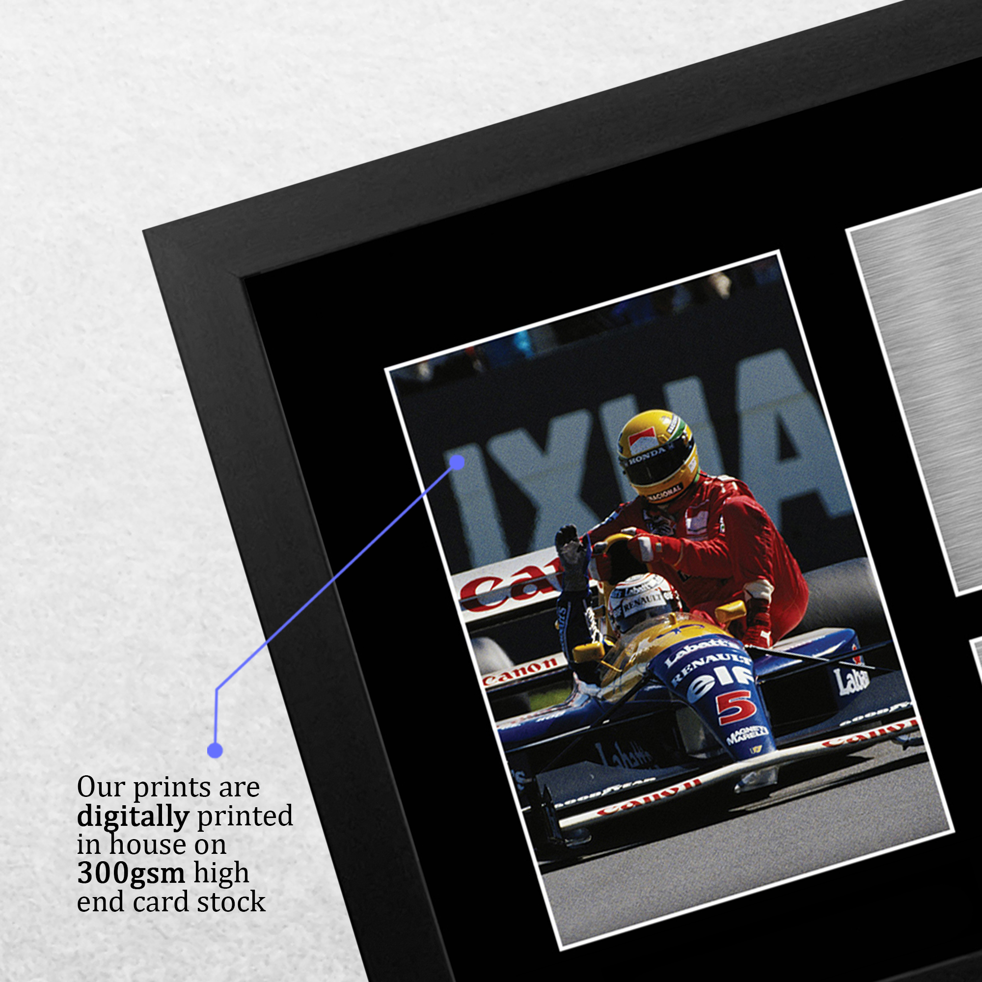 Nigel Mansell & Ayrton Senna Formula 1 Gift Signed A4 Photo Prints to Fans of F1 - Picture 5 of 24