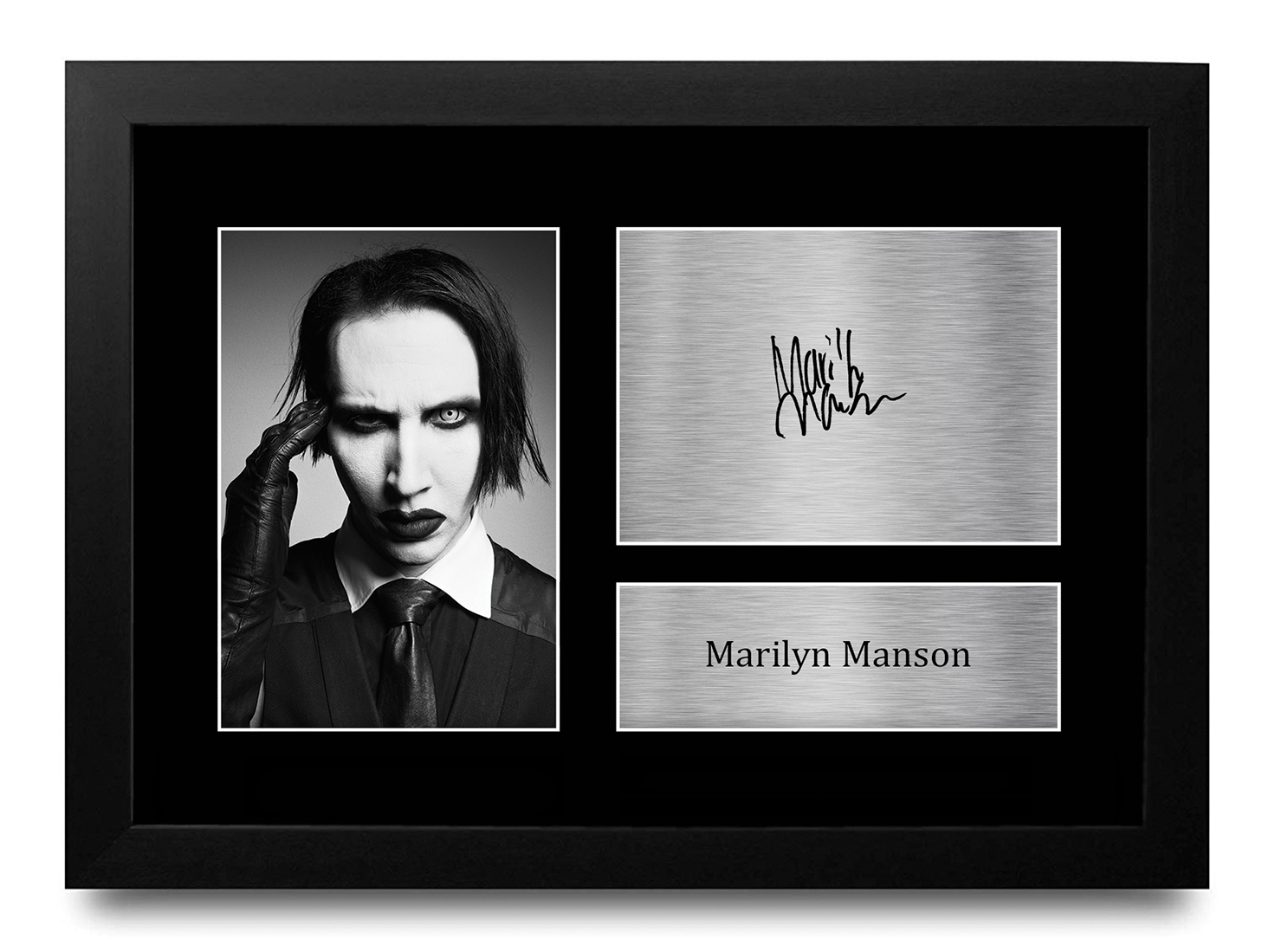 Marilyn Manson Signed Pre Printed Autograph A4 Photo Gift Marilyn Manson Signed Pre Printed Autograph A4 Photo Gift