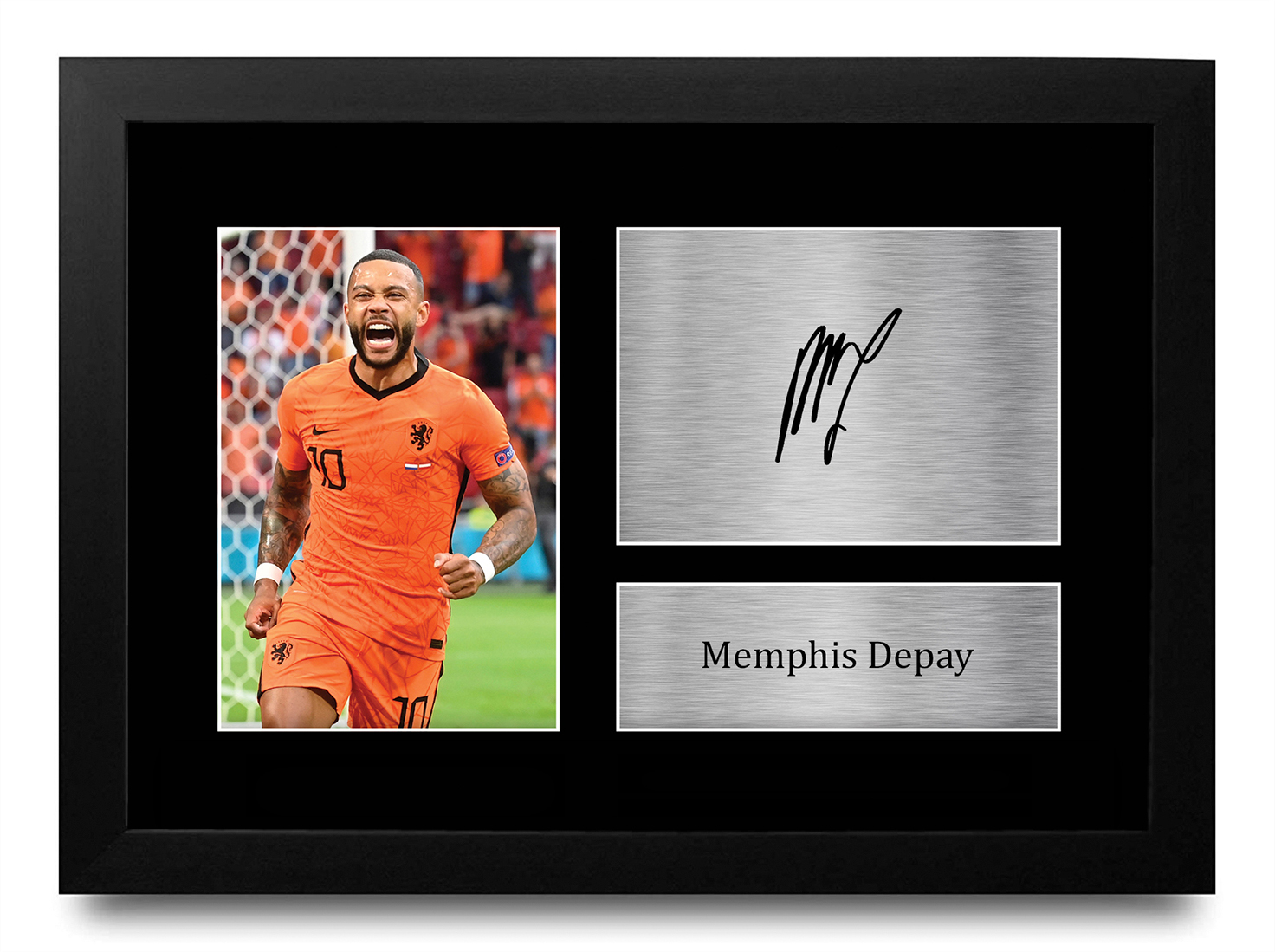 Memphis Depay Barcelona Gift Ideas Printed Autograph Picture for