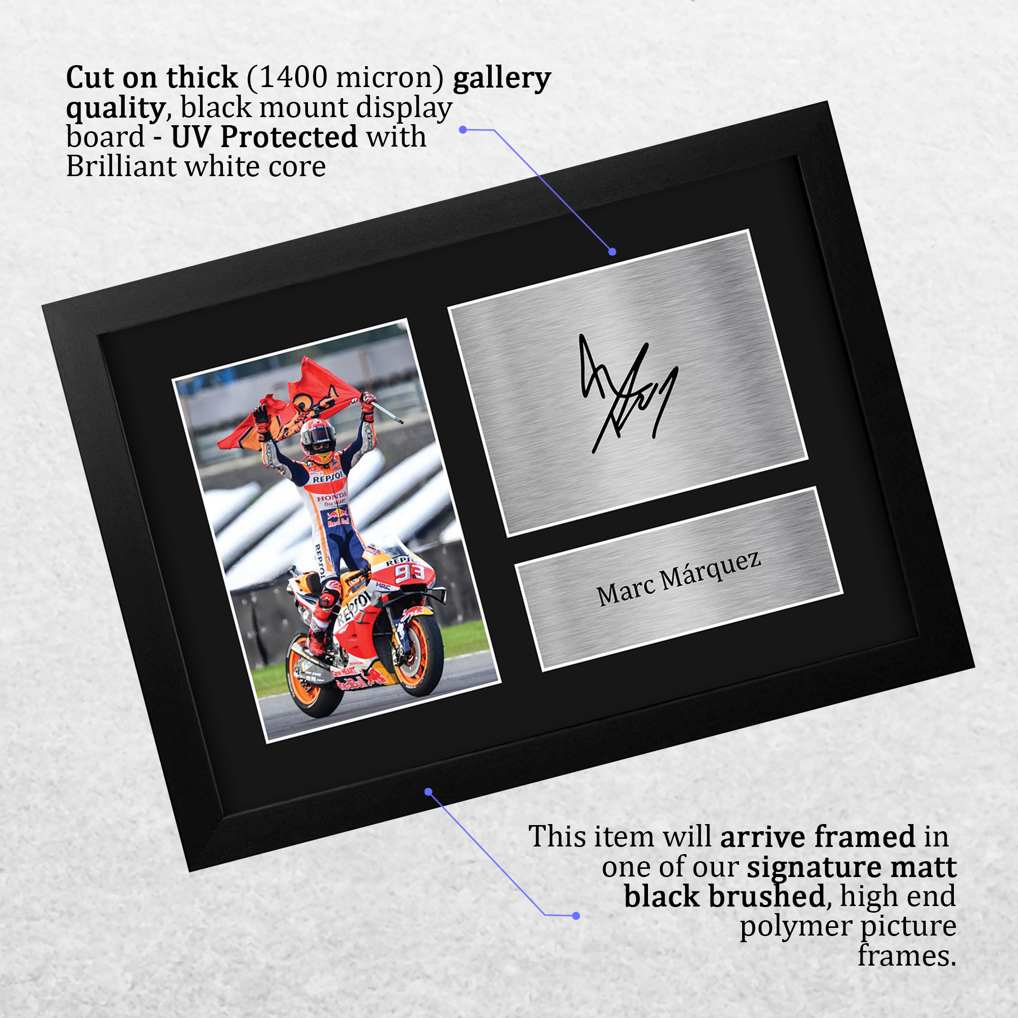 Marc Marquez Signed Honda MOTO GP Gift Printed Picture to MotoGP