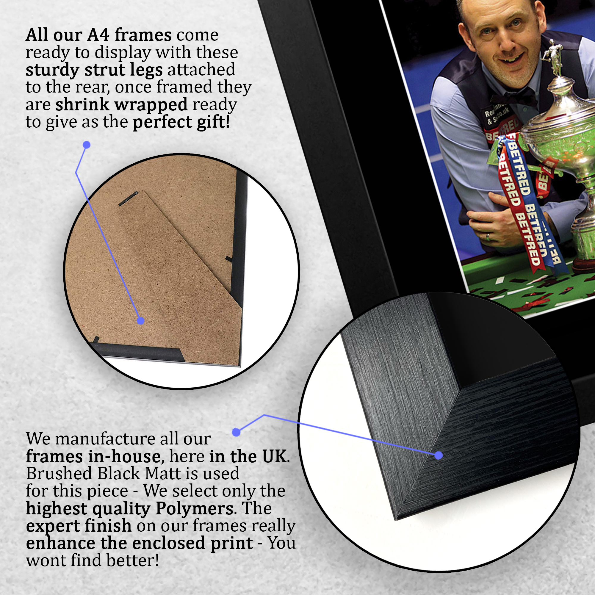 Mark Williams A4 Snooker Gift Idea Printed Signed Photo Design for WST Fans - Bild 8 von 17