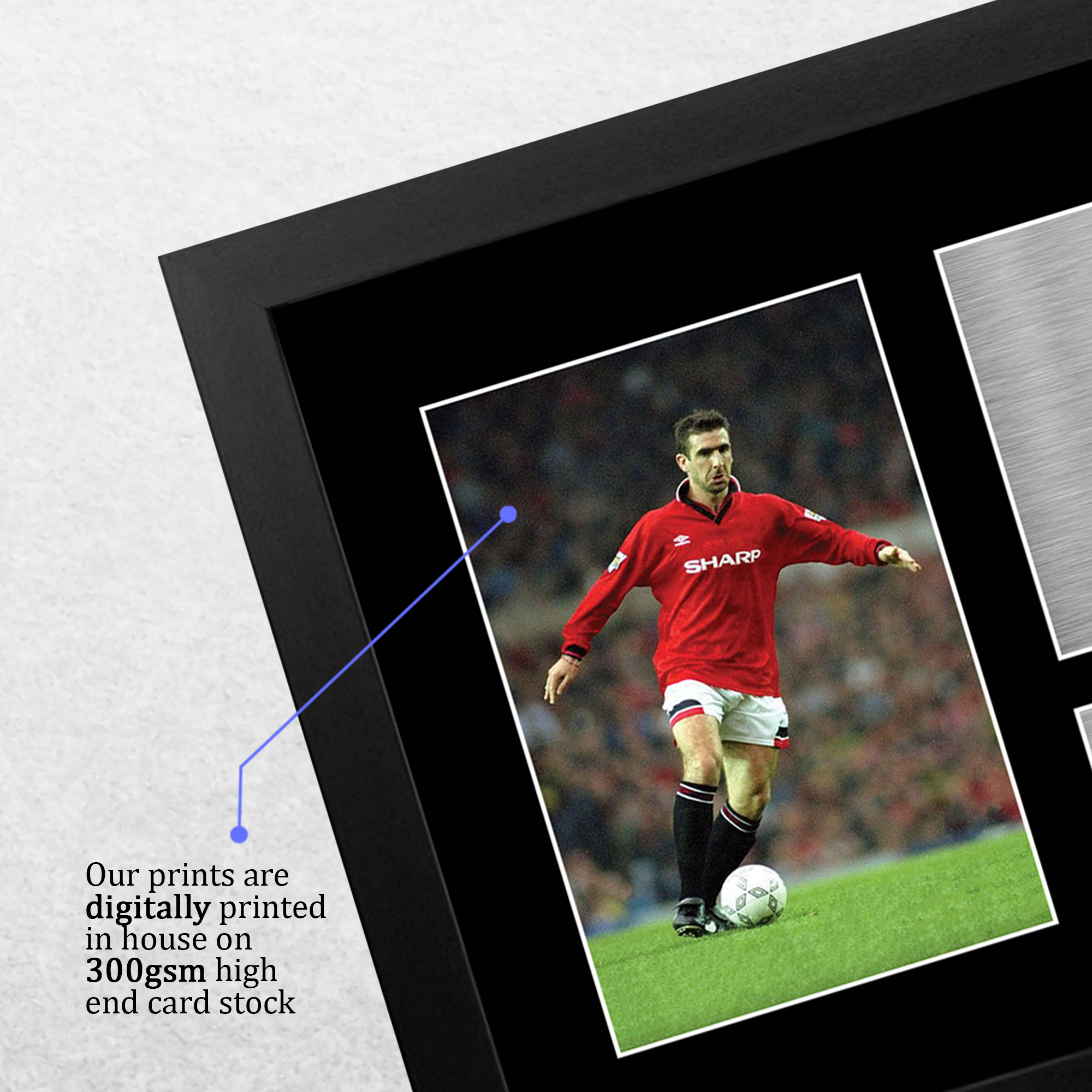 Eric Cantona Firmado A4 A3 Enmarcado Impreso Autógrafo Manchester United Impreso Regalo - Imagen 13 de 24