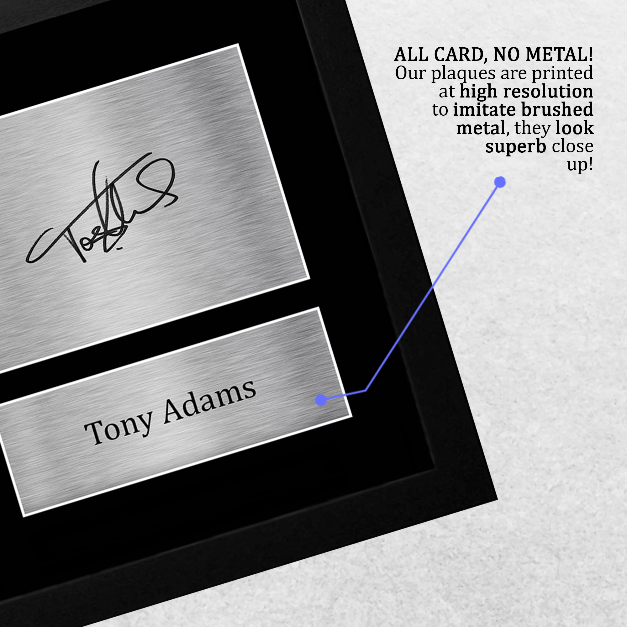 Tony Adams Signed Pre Printed Autograph A4 Photo Gift For an