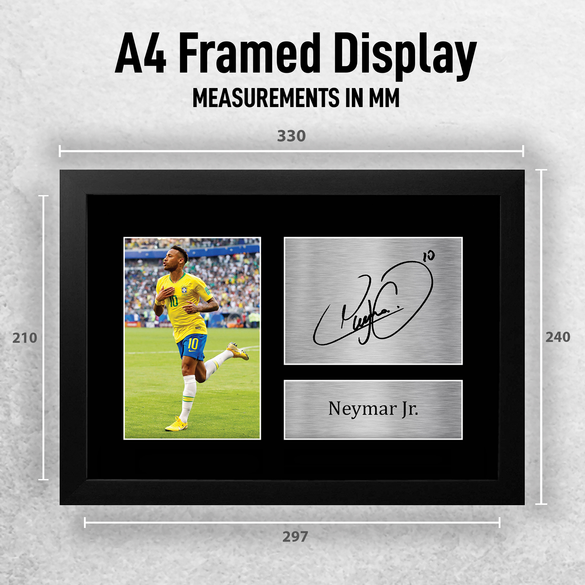 Neymar Jr Signed Pre Printed Autograph A4 Photo Gift For a PSG Fan