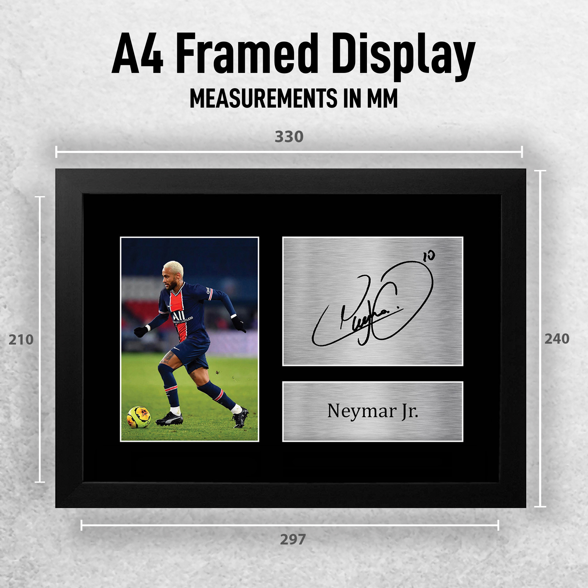 Neymar Jr Signed PSG Brazil Pre Printed Autograph Photo